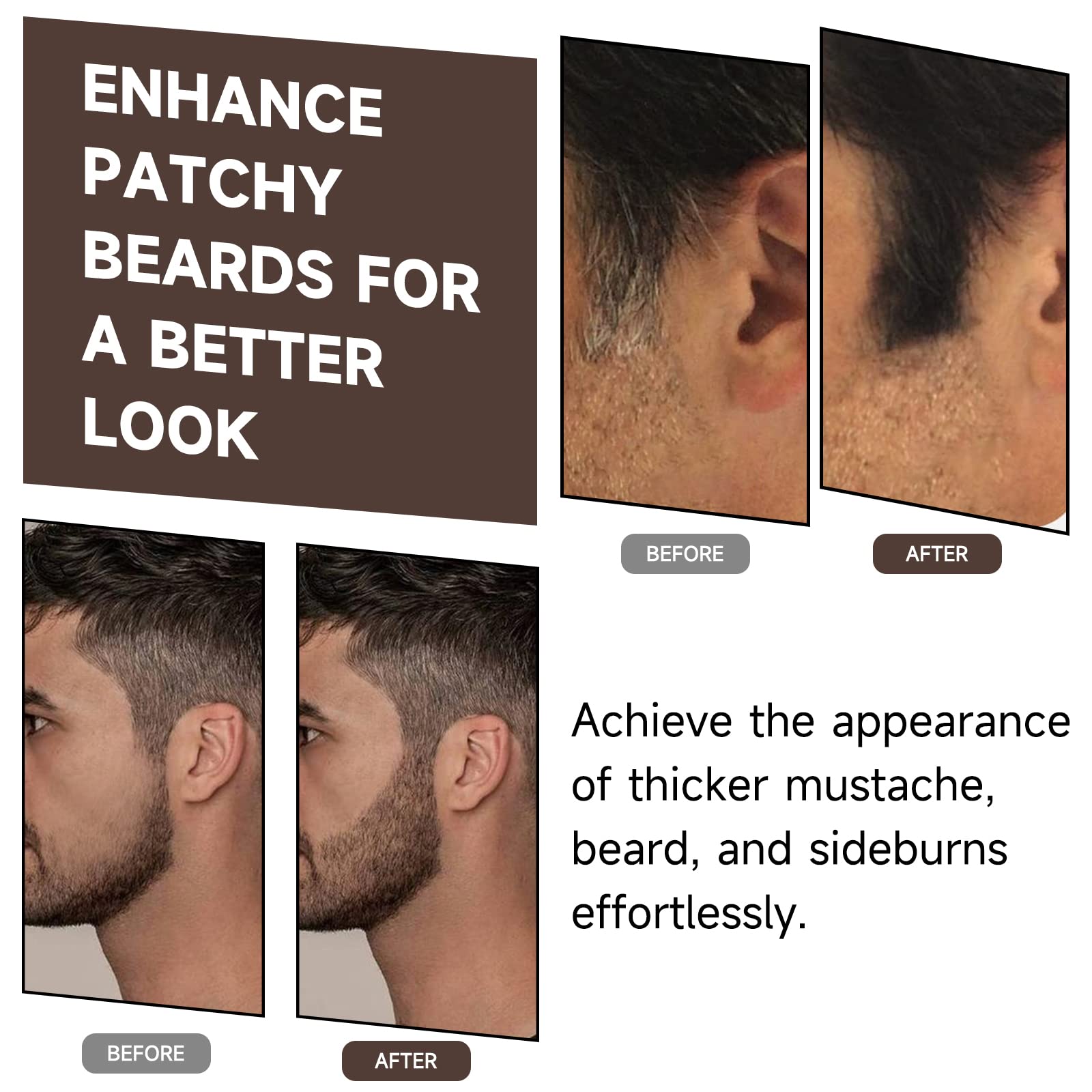 White Smoke MIFELOY 2 Pack Root Touch Up and Gray Coverage Powder for Hair, Beard, Eyebrow, and Thinning Hairline - Dark Brown