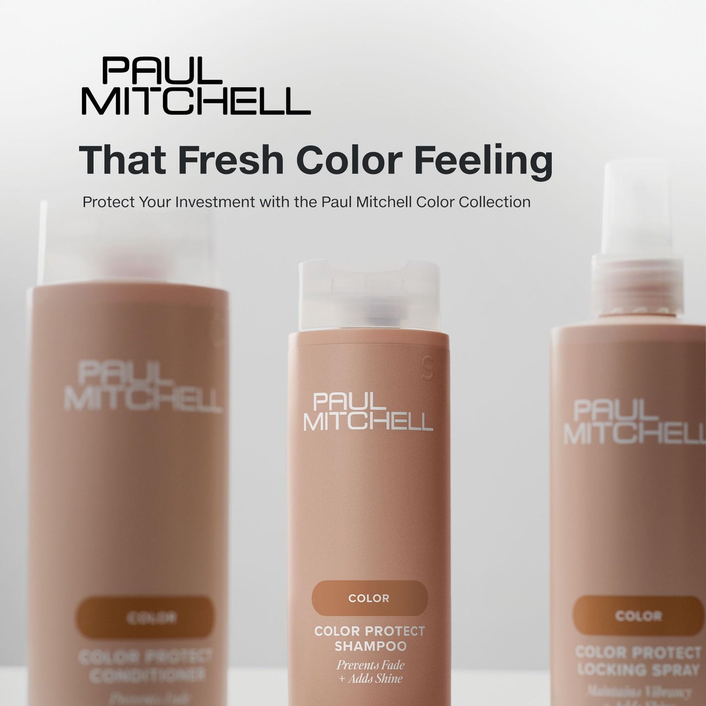 Light Gray Paul Mitchell Color Protect Shampoo, Prevents Fade + Adds Shine, For Color-Treated Hair, 10.14 fl. oz