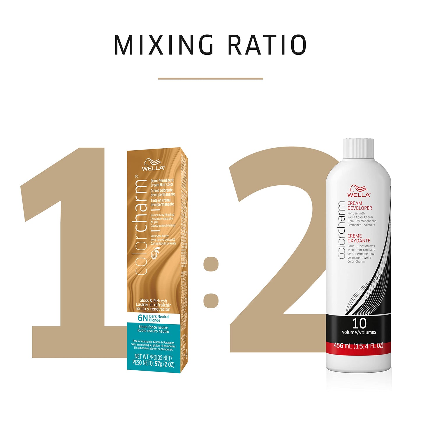 White Smoke Wella Professionals Invigo Brilliance Color Protection Shampoo & Conditioner, For Fine Hair + Wella ColorCharm Demi Permanent Hair Color, 6N Dark Neutral Blonde