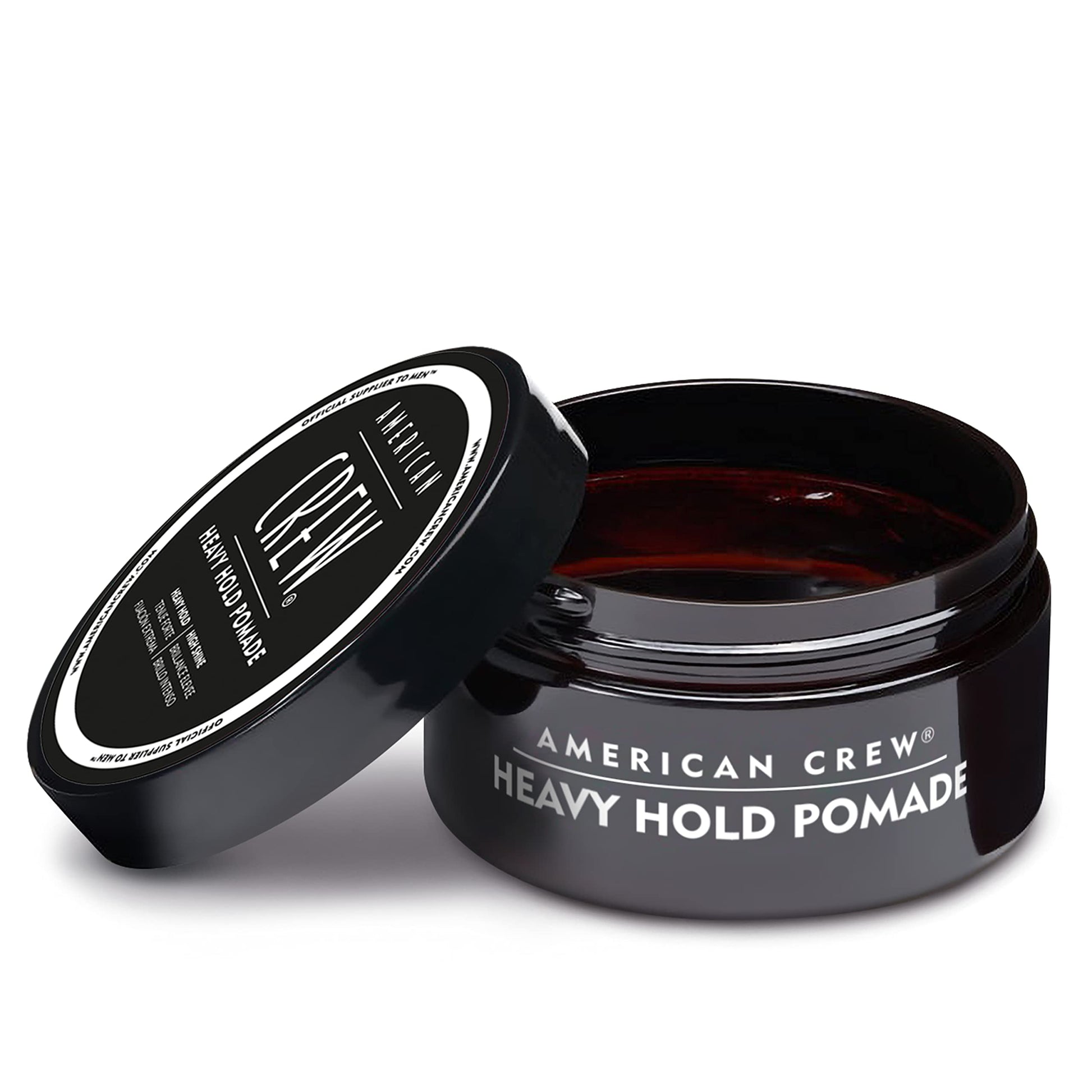 White Smoke American Crew Men's Hair Pomade, Like Styling Gel with Heavy Hold & High Shine, 3 oz