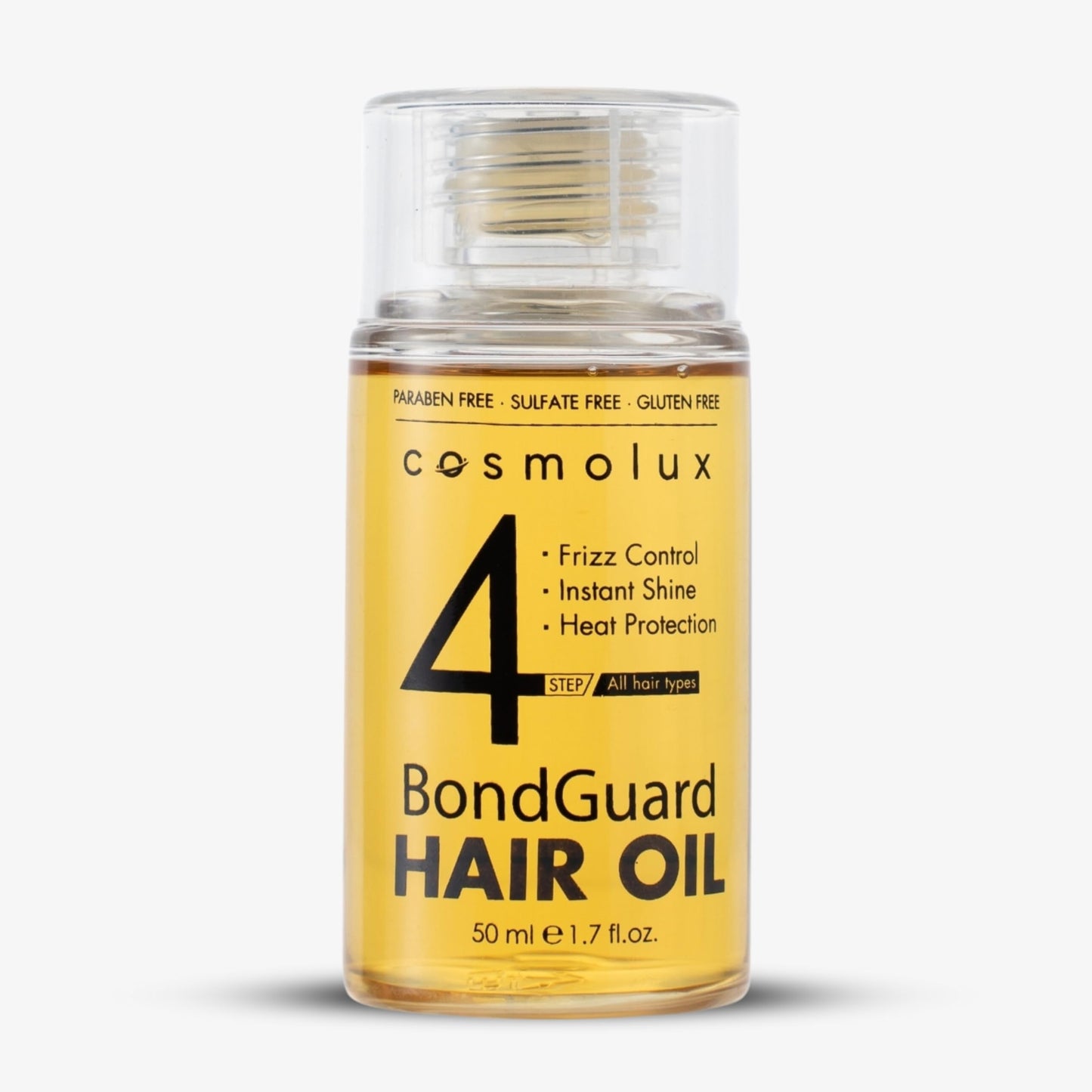 White Smoke Cosmolux BondGuard Bonding Oil, Heat Protectant & Repair Oil for Damaged, Color-Treated & Frizzy Hair, Adds Shine & Tames Frizz, Lightweight & Vegan - 1.7 fl oz (50 mL)