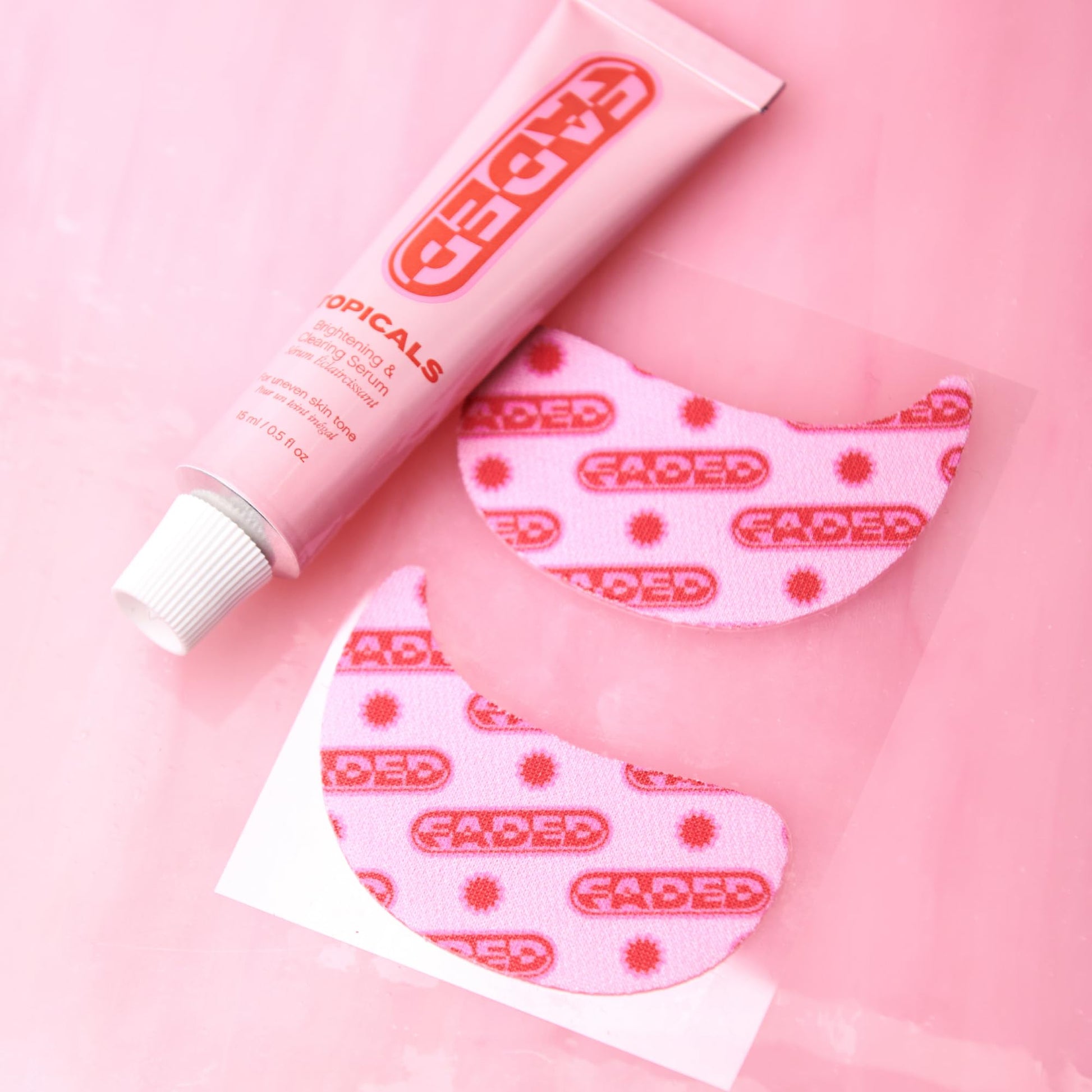 Misty Rose Topicals Faded Brightening Under Eye Masks | Patches to Depuff, Hydrate, Brighten and Cool | Reduce Dark Circles and Fine Lines | Contains Kojic Acid, Caffeine and Niacinamide (Set of 6)