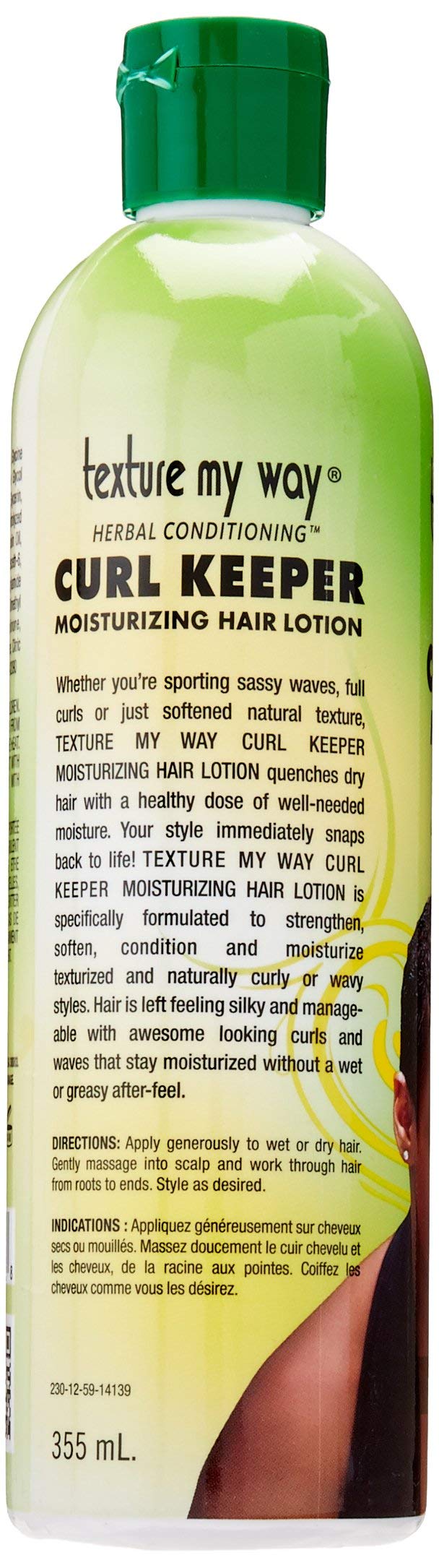 White Smoke Africas Best Orig Texture My Way Curl Keeper Lotion 12 Ounce (354ml)