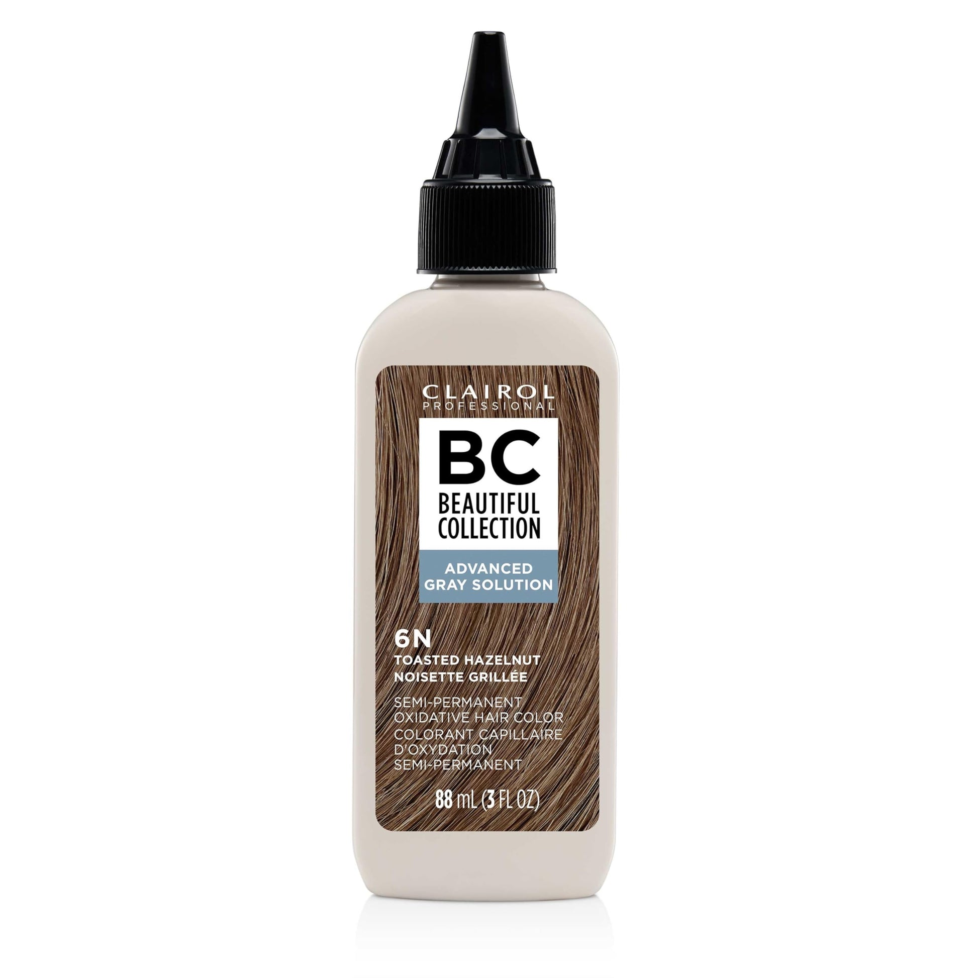 White Smoke Clairol Professional Beautiful Collection Advanced Gray Solutions, 6N Toasted Hazelnut, 3 oz. - Packaging May Vary
