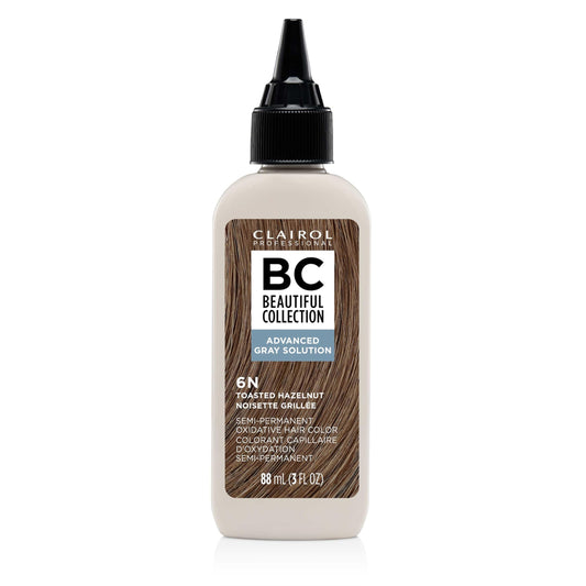 White Smoke Clairol Professional Beautiful Collection Advanced Gray Solutions, 6N Toasted Hazelnut, 3 oz. - Packaging May Vary