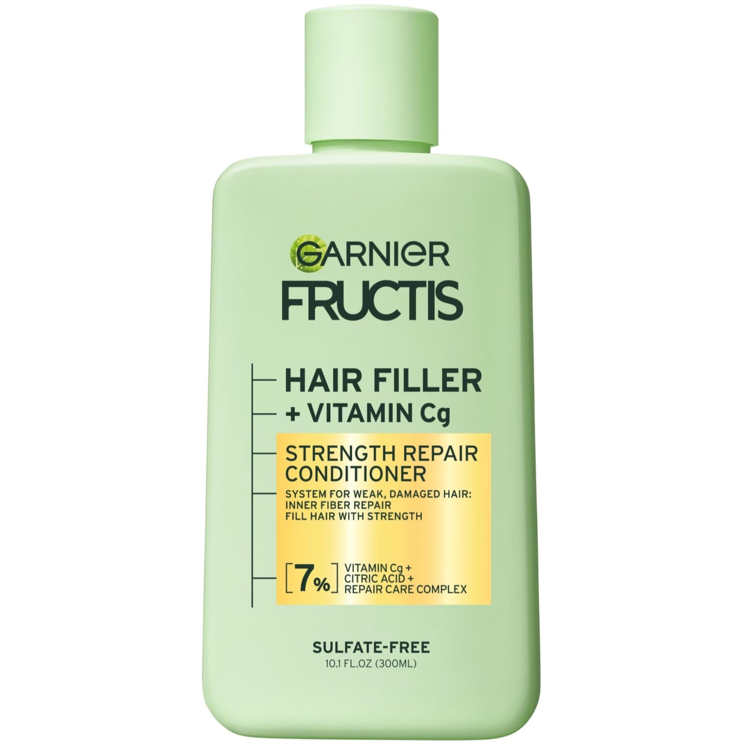 White Smoke Garnier Fructis Hair Filler Strength Repair Conditioner with Vitamin Cg, Sulfate Free Conditioner for Weak, Damaged Hair, 10.1 Fl Oz, 1 Count