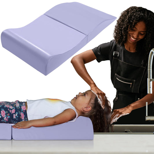 White Smoke BALAPET Hair Washing Station for Kids,Shampoo Foam Mat for Children Ergonomic Comfortable Support Hair Washing Mat on Sink Portable Foldable Shampoo Buddy Basin Essentials, Patent Pending (Purple)