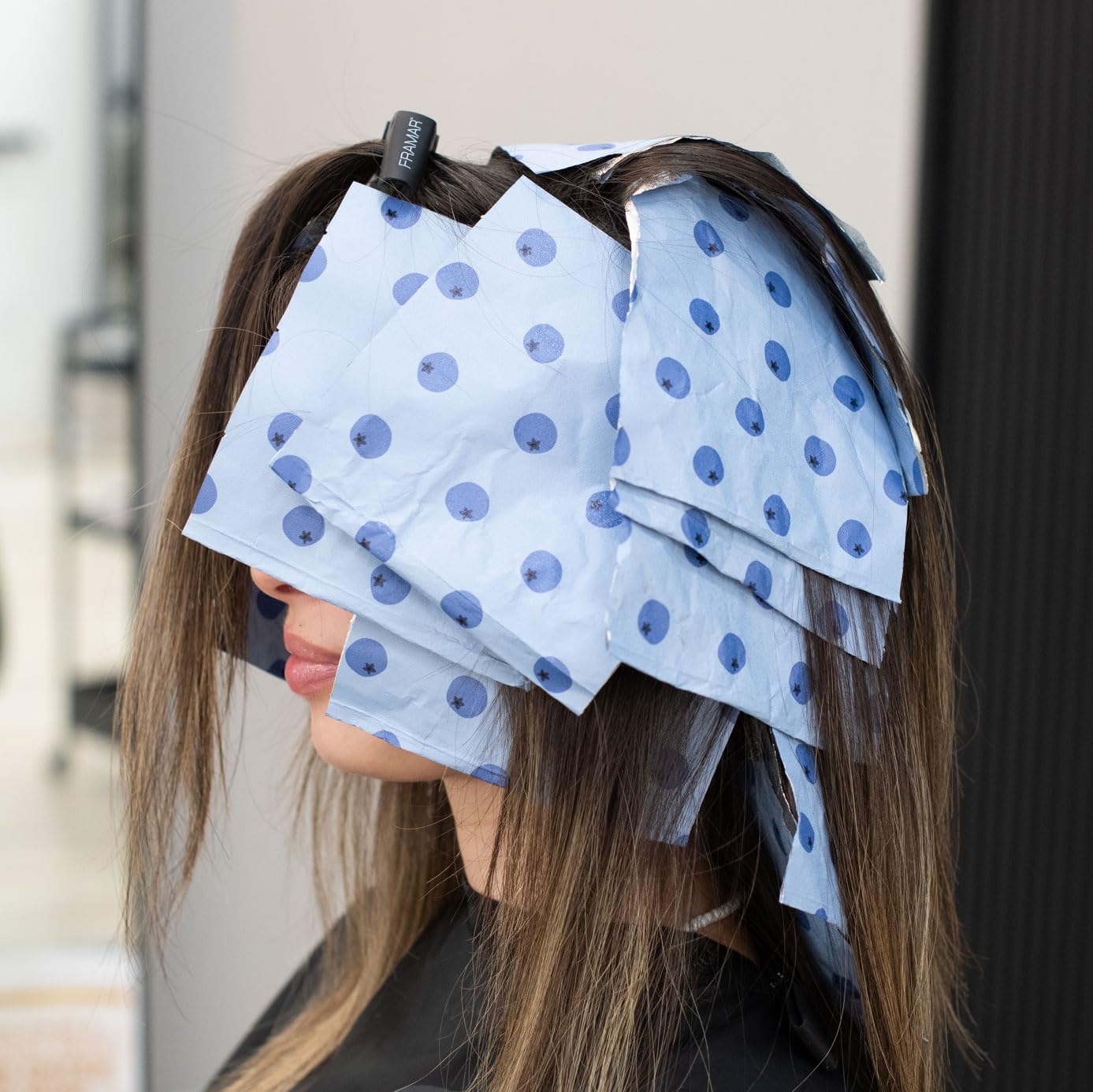 Light Gray FRAMAR Blueberry Hair Foil – Hair Foils For Highlighting, Pop Up Foil For Hair Highlighting, Salon Foils For Hair Highlighting Kit, Long Hair Foils For Bleach, Salon Foils For Hair Stylist – 500