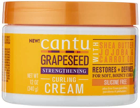 Sandy Brown Cantu Grapeseed Strengthening Curl Cream, 12 oz