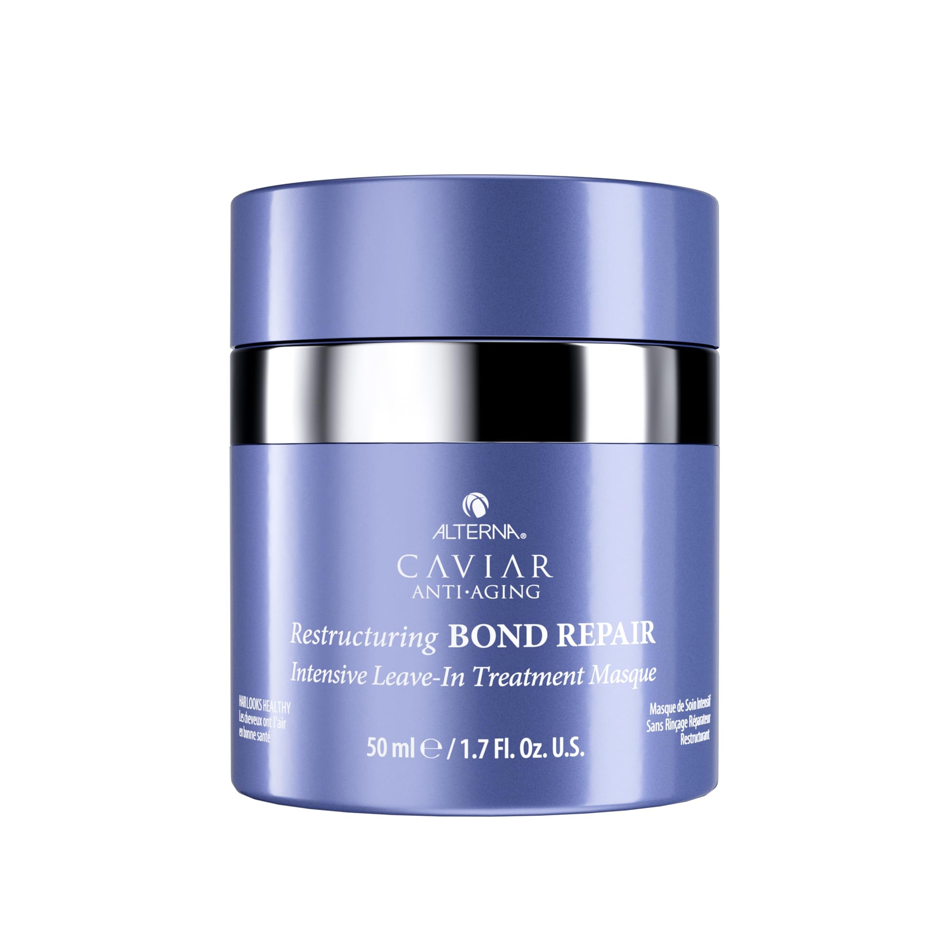 Powder Blue Alterna Haircare CAVIAR Anti-Aging Restructuring Bond Repair Intensive Leave-In Treatment Masque 1.7oz | Repairs, Strengthens and Protects Damaged Hair