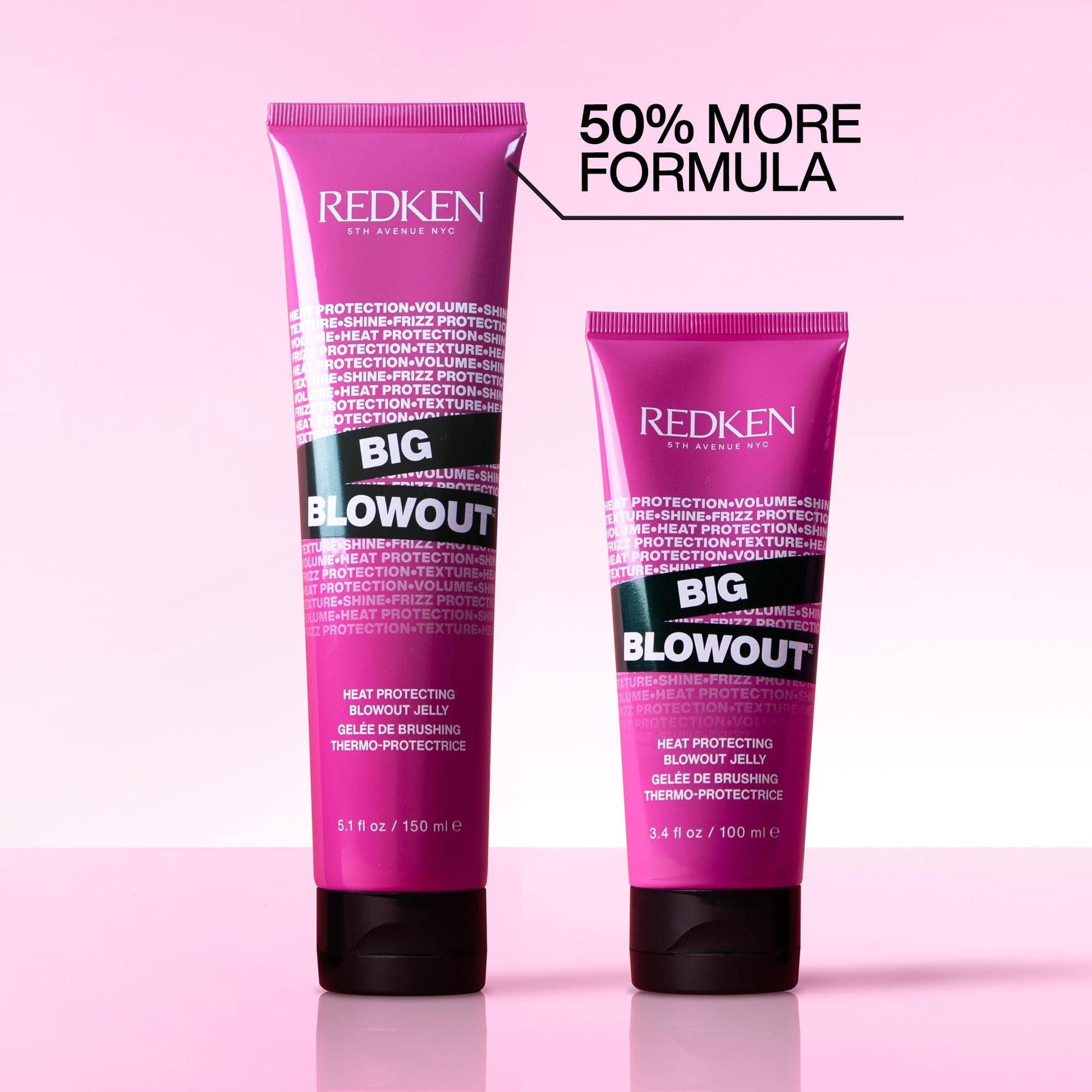 Lavender Blush Redken Big Blowout Heat Protectant Gel - Provides All-Over Volume & Movement, Hair Shine & Frizz Control, Blowdry Gel For All Hair Types, 5.1 Fl Oz