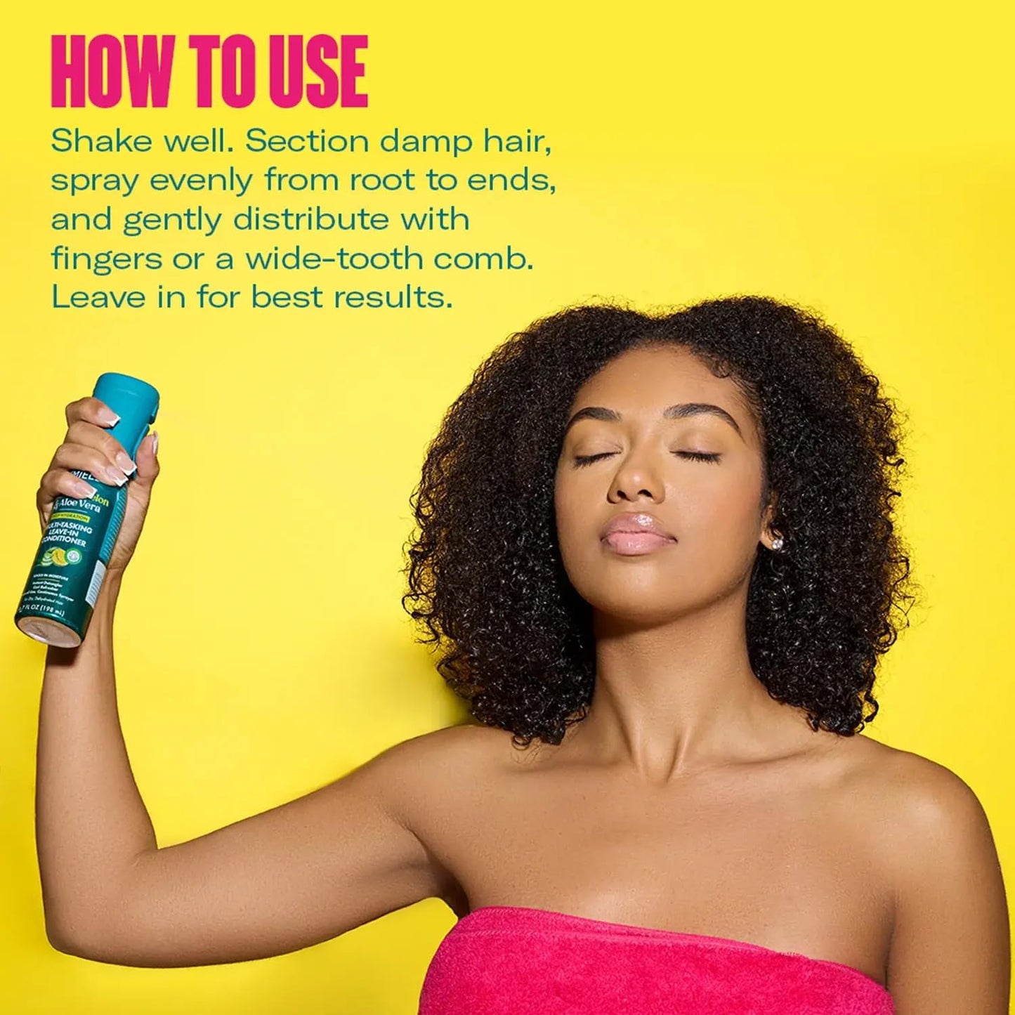 Gold Mielle Organics Kalahari Melon & Aloe Vera Multi-Tasking Leave In Conditioner Spray - 3-in-1 Hair Detangler Spray, Curl Refresher & Moisturizer for Dry, Curly & Textured Hair, 6.7 Ounce