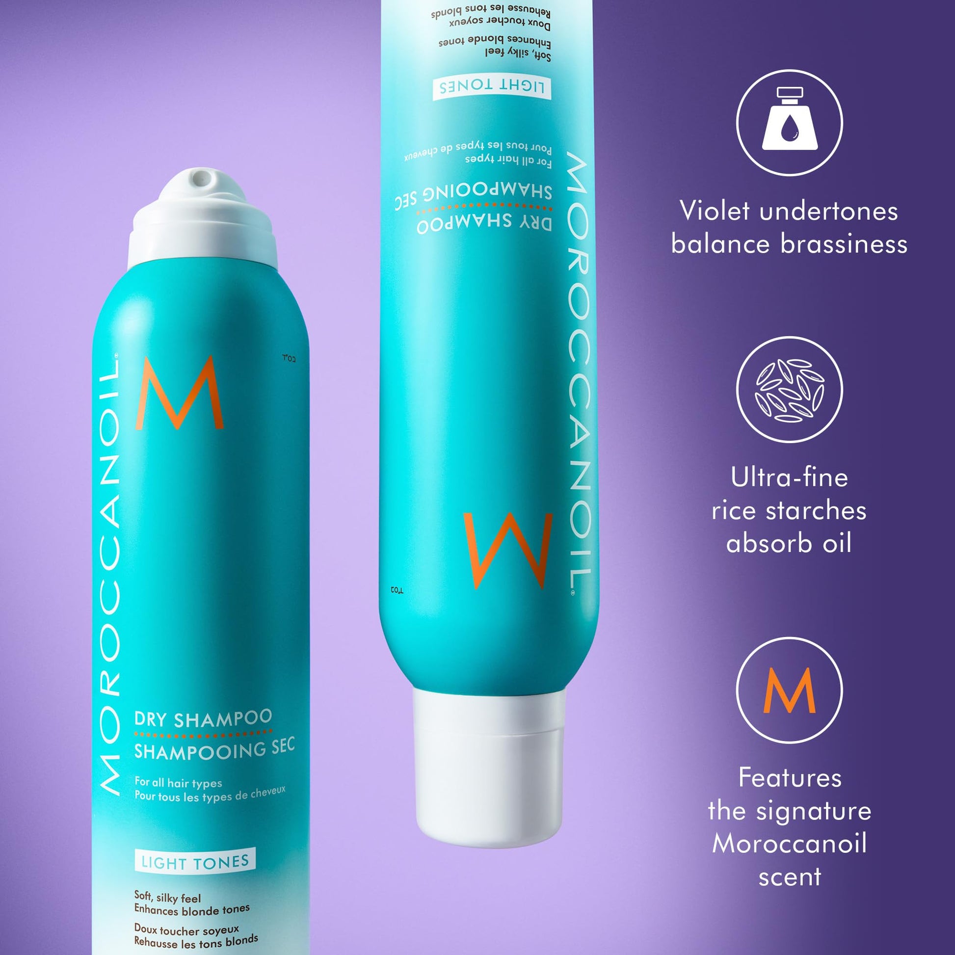 Dark Slate Blue Moroccanoil Dry Shampoo Light Tones, 5.4 Fl. Oz.