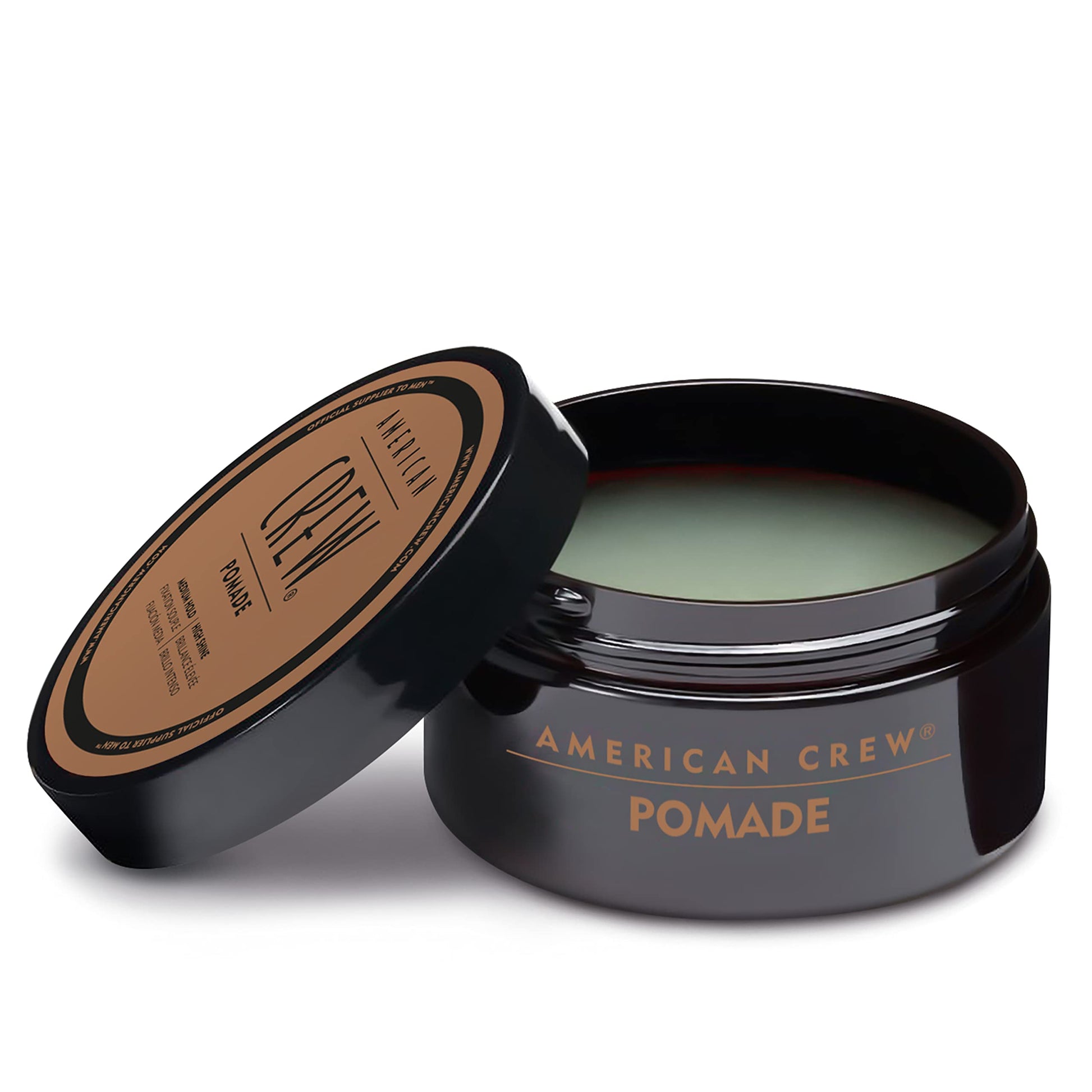 White Smoke American Crew POMADE FOR HOLD AND SHINE 3 OZ for Men