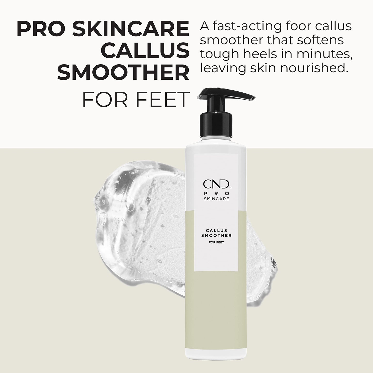 Antique White CND Pro Skincare Callus Smoother for Feet, Softens Skin on Heels, For Dry Skin, Unscented, 10.1 Fl Oz
