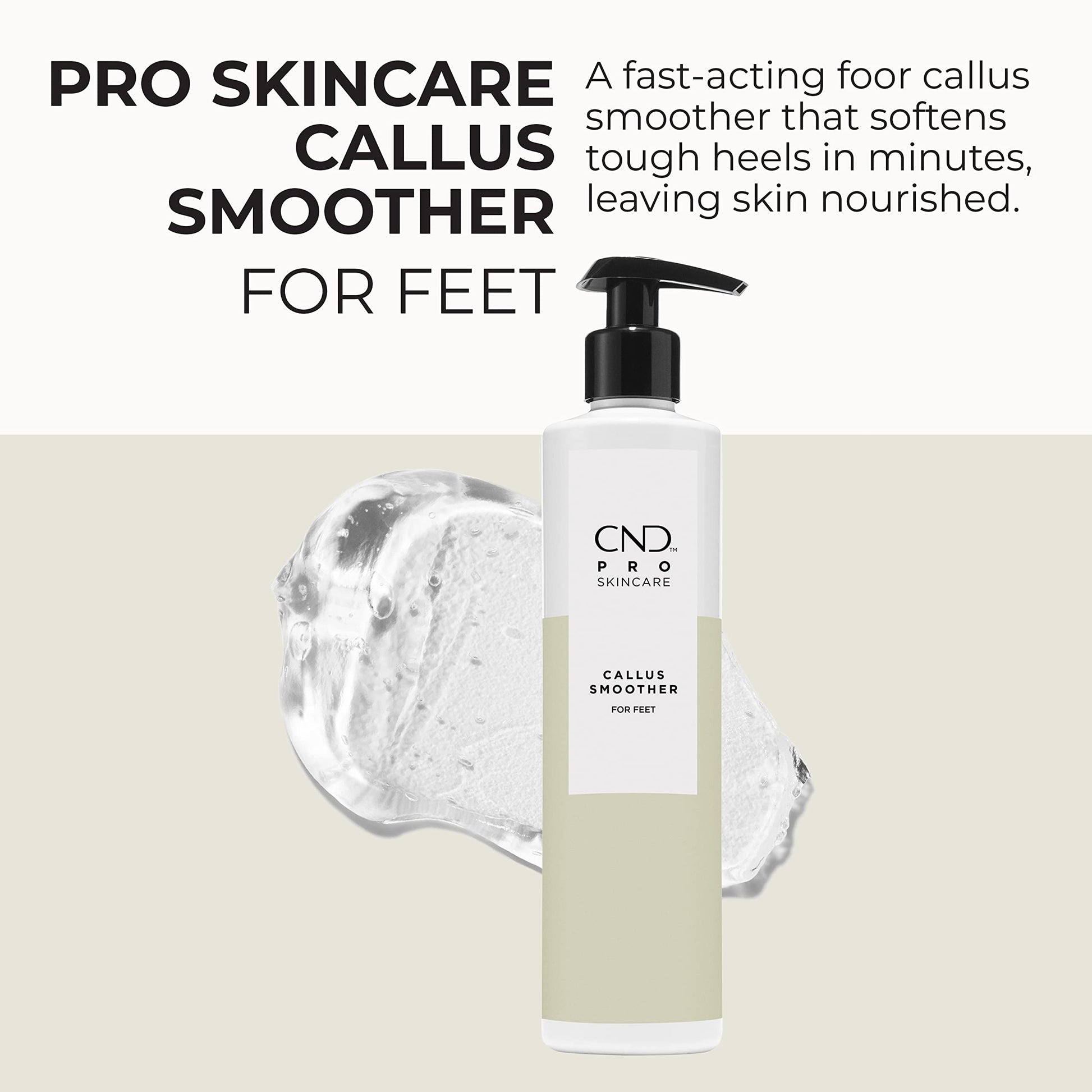 Antique White CND Pro Skincare Callus Smoother for Feet, Softens Skin on Heels, For Dry Skin, Unscented, 10.1 Fl Oz