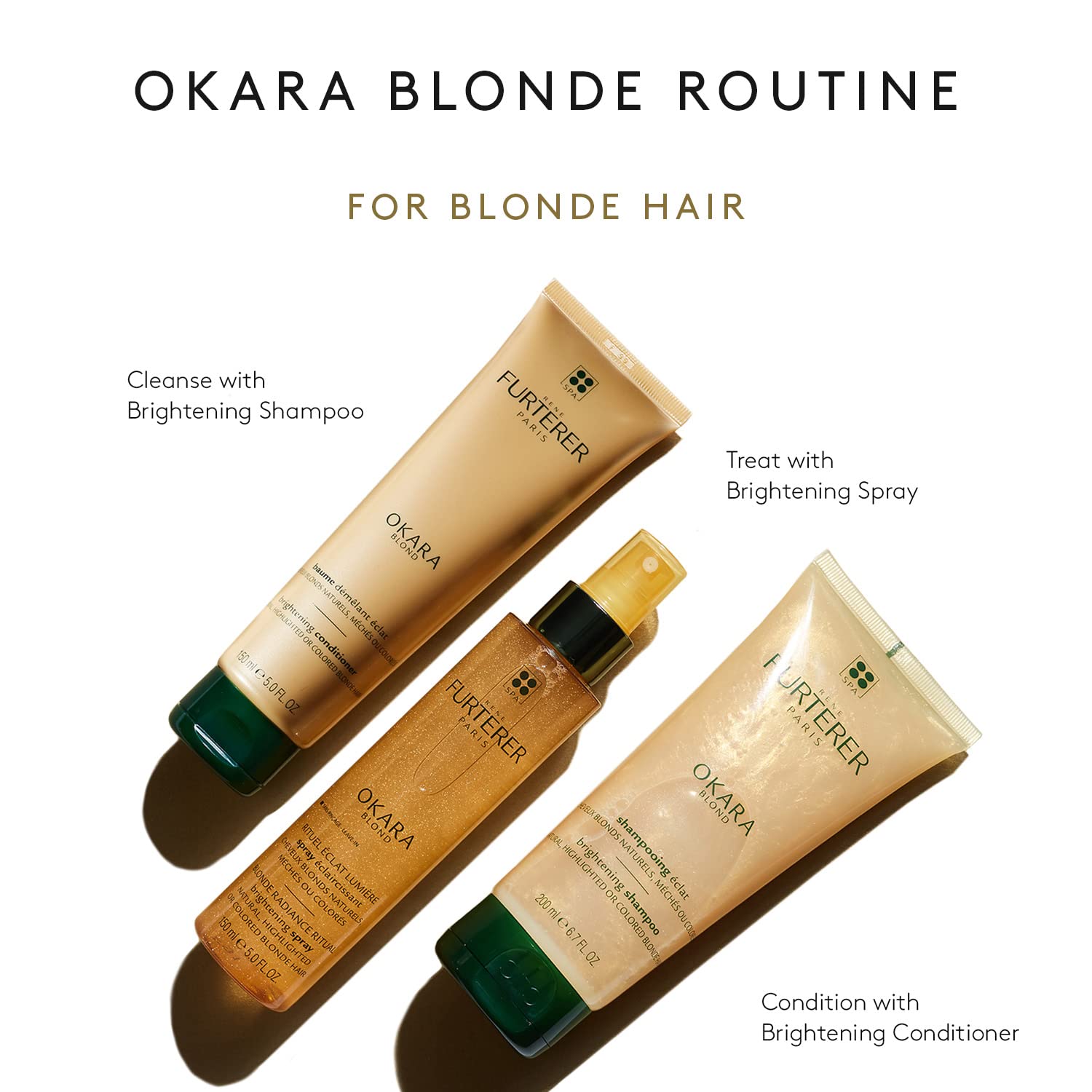 White Smoke Rene Furterer OKARA BLONDE Brightening Spray, Natural Highlighted & Bleached Blonde