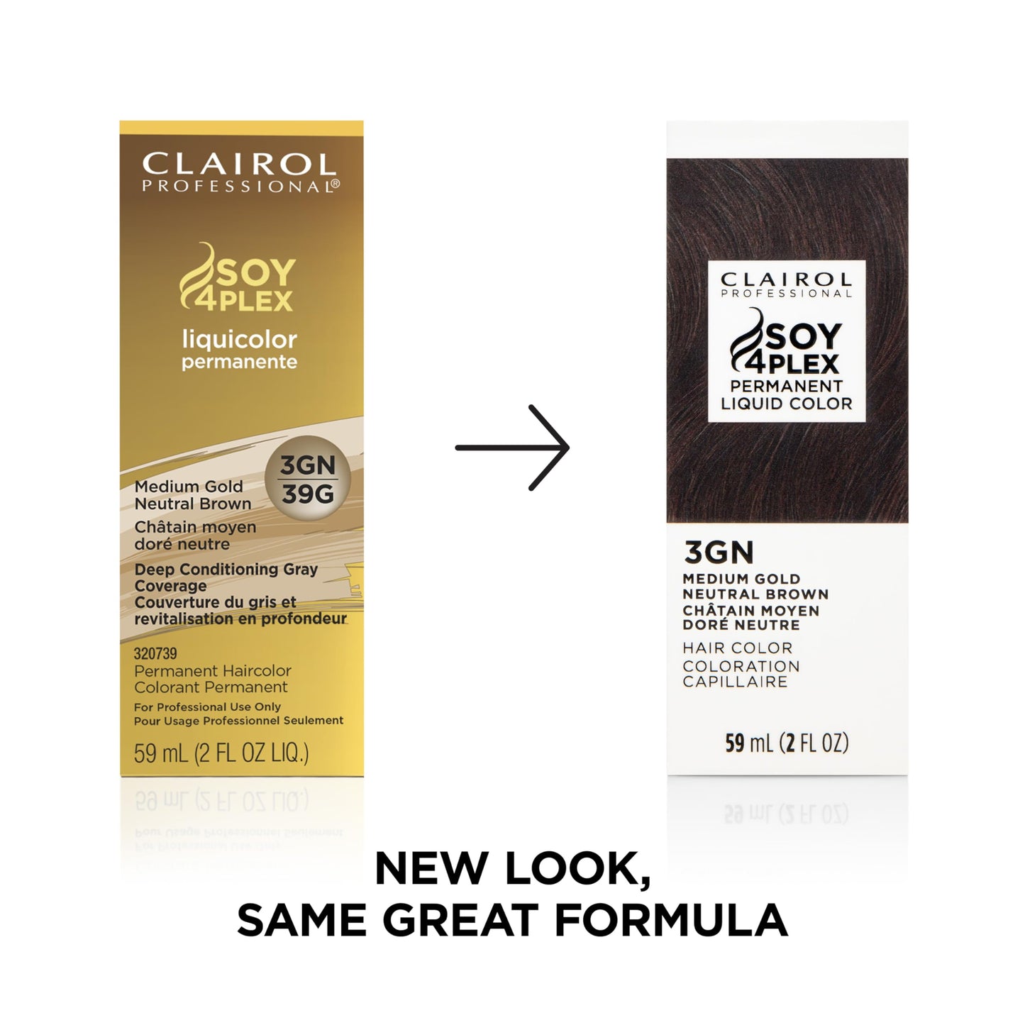 White Smoke Clairol Professional Permanent Liquicolor, 3GN Medium Gold Neutral Brown, 2 Fl Oz - Packaging May Vary