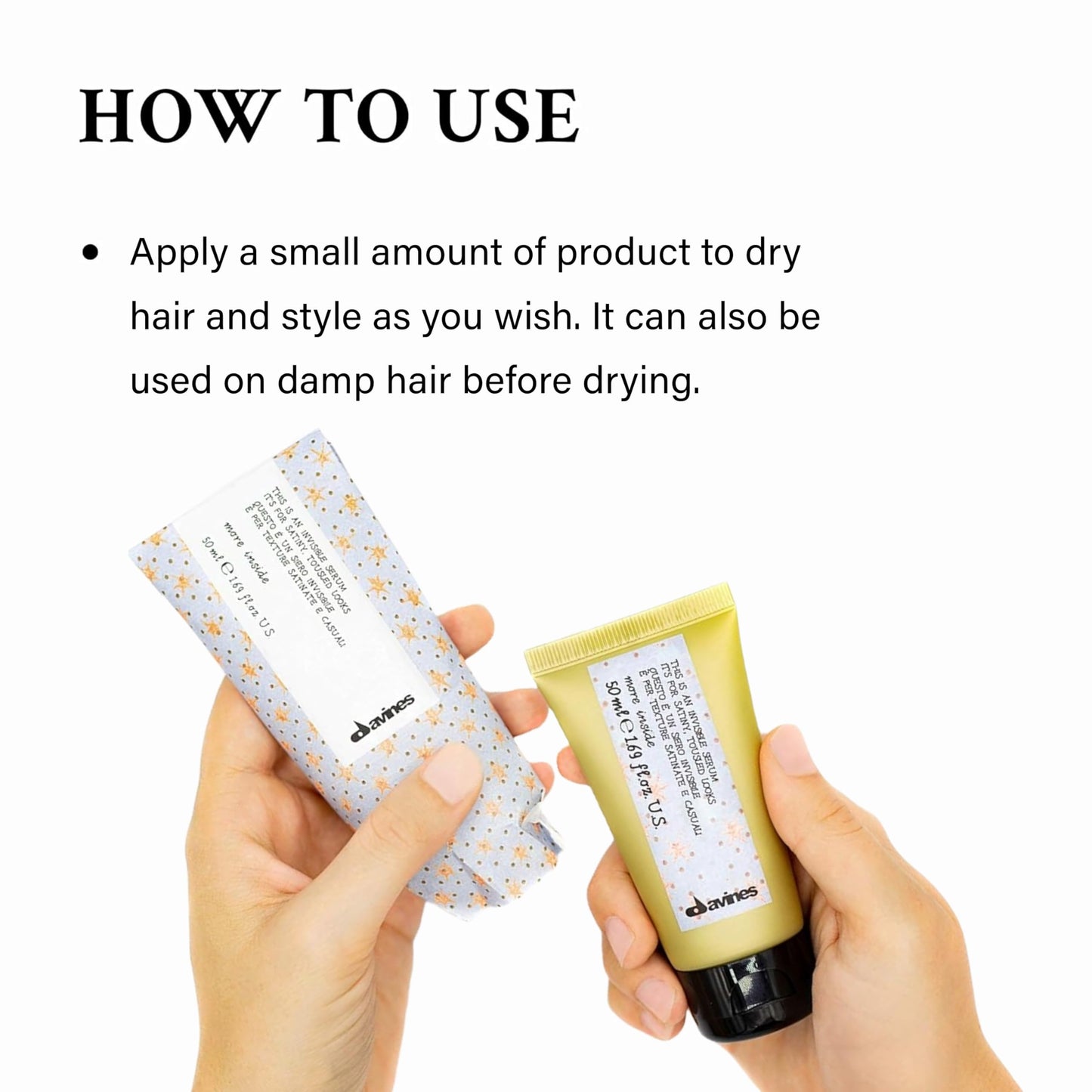 White Smoke Davines This Is An Invisible Serum, Light Hold Anti-Frizz & Satiny Look - Soft Texture & Separation - Creates Casual "Undone" Styles, Travel Size, 1.69 Fl Oz