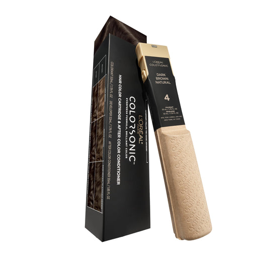 White Smoke L'Oreal Paris Colorsonic Permanent Hair Dye Cartridge, Vibrant Hair Color for Root Touch Up, Gray Coverage or All Over Color in just 5 Minutes, 4 Dark Natural Brown (Coloring Device Sold Separately)