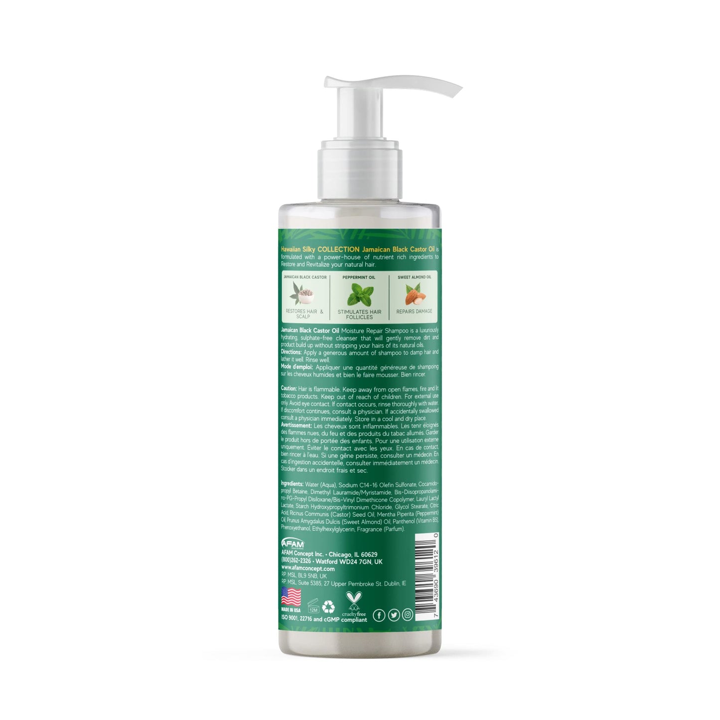 White Smoke Hawaiian Silky Jamaican Black Castor Oil Collection Moisture Repair Shampoo