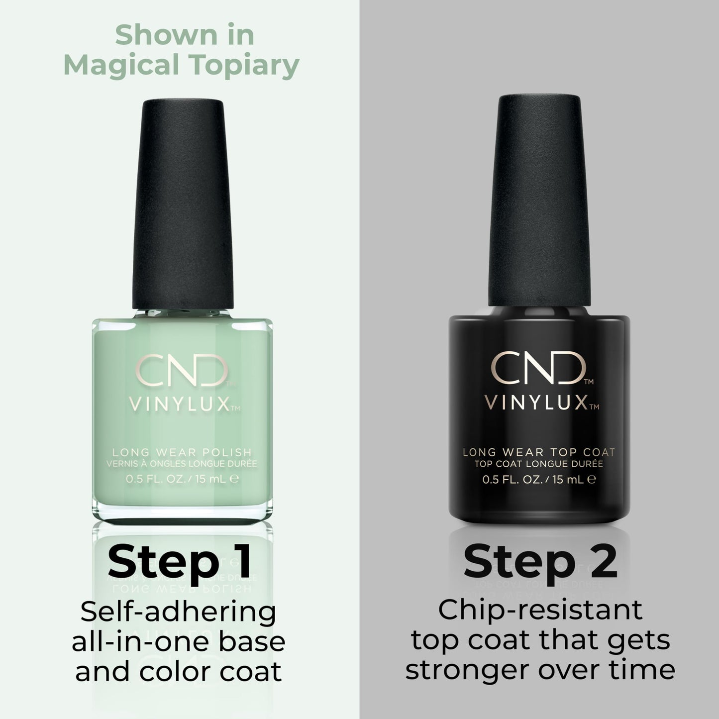 Gray CND Vinylux Longwear Green Nail Polish, Gel-like Shine & Chip Resistant Color, Aura, 0.5 fl. oz