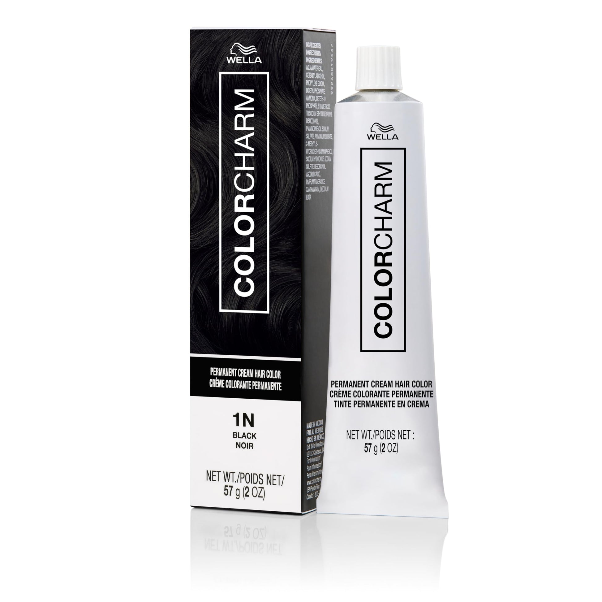 Lavender COLORCHARM Permanent Cream Hair Color, 1N Black, 2 oz.
