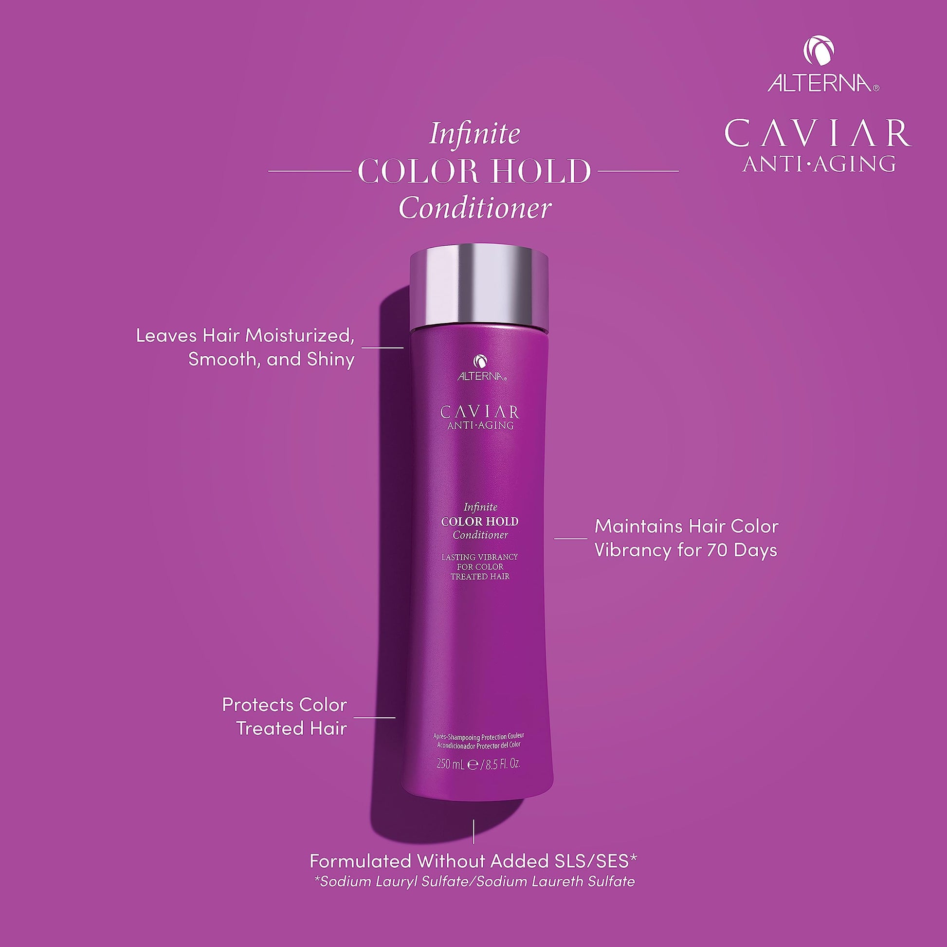 Violet Red Alterna Caviar Anti-Aging Infinite Color Hold Conditioner | For Color Treated Hair | Minimizes Color Fade | Sulfate Free, 8.5 Fl. Oz.