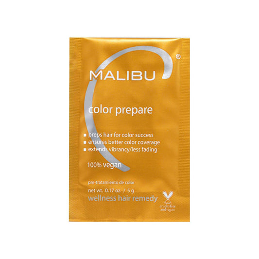 Goldenrod Malibu C Color Prepare Wellness Hair Remedy (1 Packet) - Extends Hair Color Vibrancy & Counteracts Discoloration - Hair Care Remedy for Color Treated Hair