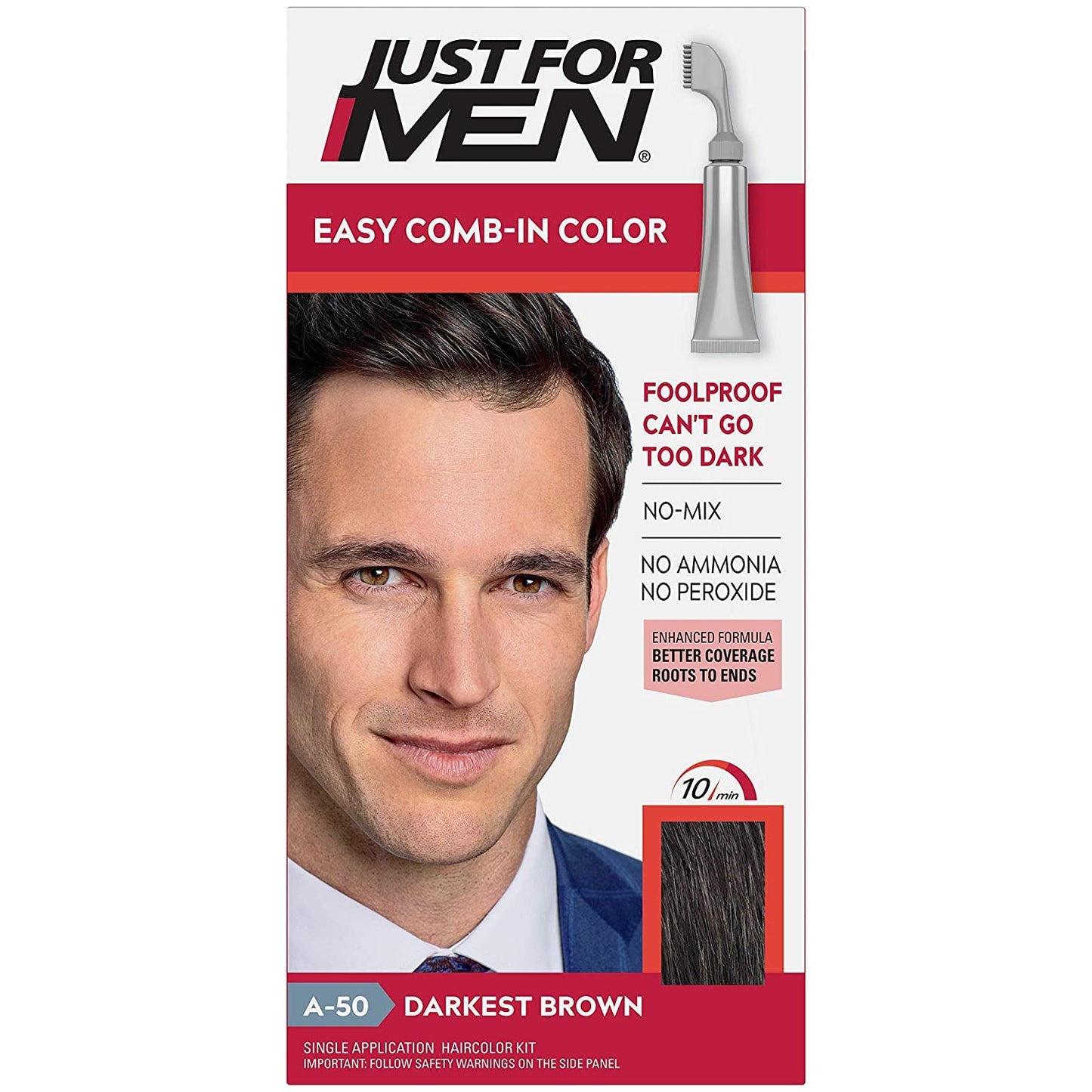 Lavender Just For Men Autostop Color #A-50 Darkest Brown (Pack of 2)