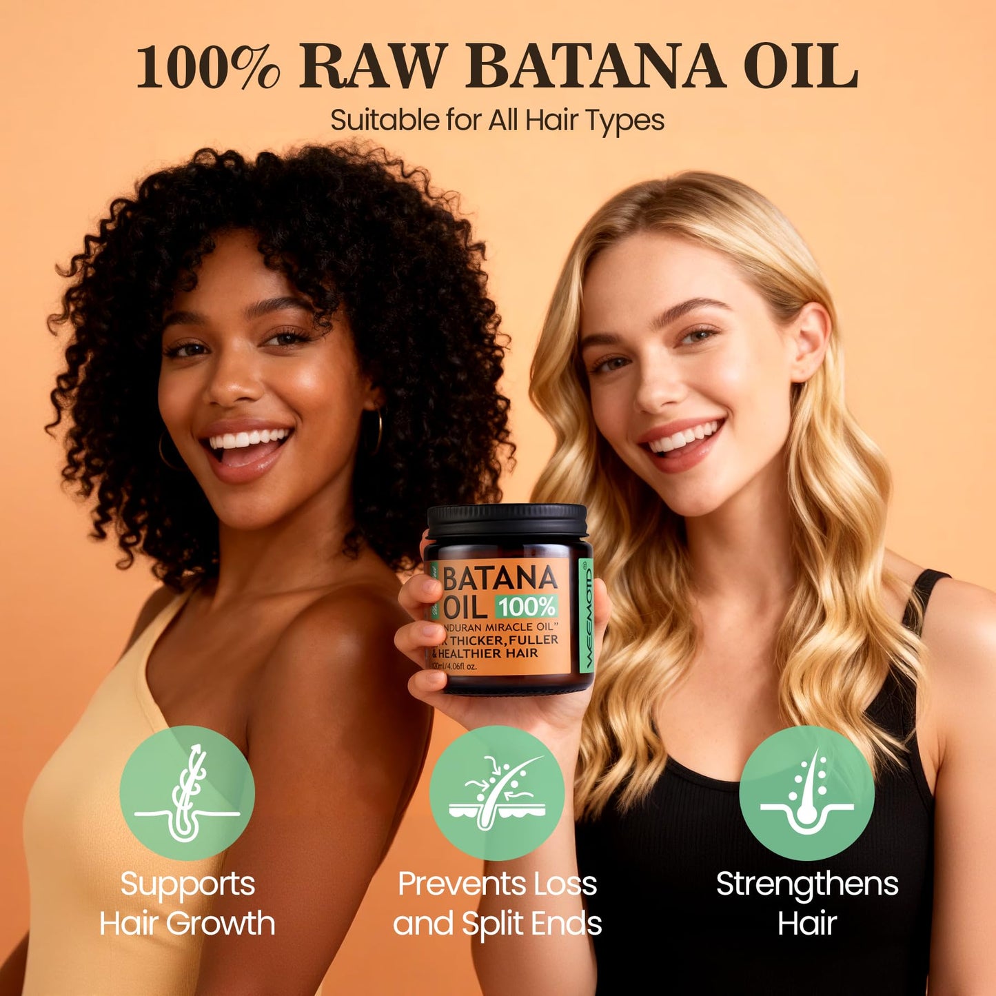 Black Batana Oil for Hair Growth Dr Sebi, 100% Raw Organic Batana Hair Mask from Honduras, Wild Growth Hair Oil, Scalp Oil Promotes Hair Thickness, Prevents Loss for Men & Women, 4.06 fl oz