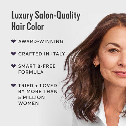 Lavender Madison Reed Radiant Hair Color Kit - 5.5NNN Dark Brown with Warm Golden Tones (Modena Brown), 100% Gray Hair Coverage Permanent Hair Dye for Resistant Grays | PPD-Free & Ammonia-Free, 1 Pack