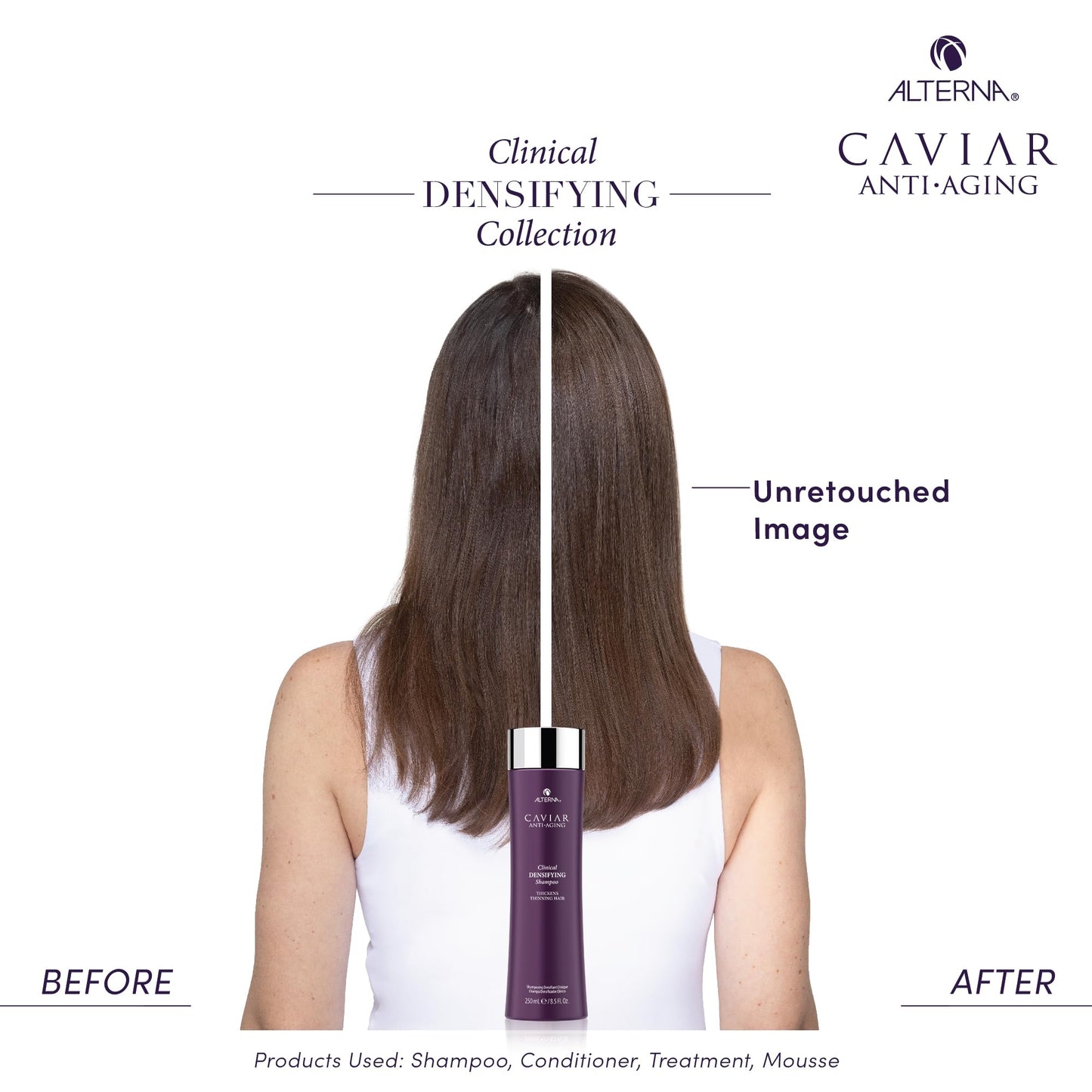 White Smoke Alterna Haircare CAVIAR Anti-Aging Clinical Densifying Shampoo 8.5 Fl Oz | For Fine, Thinning Hair | Thickens Hair, Protects Scalp | Sulfate Free