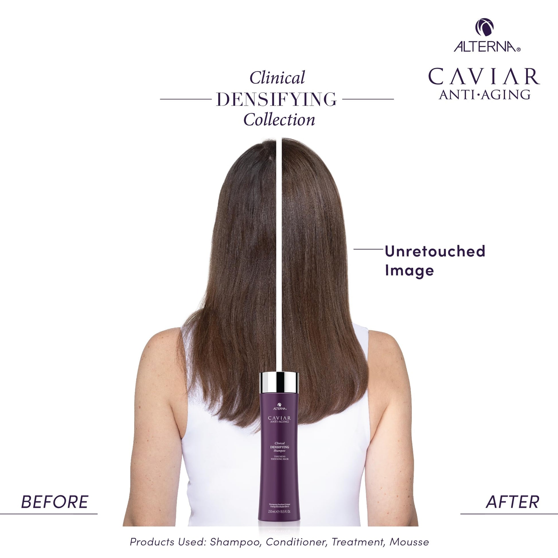 White Smoke Alterna Haircare CAVIAR Anti-Aging Clinical Densifying Shampoo 8.5 Fl Oz | For Fine, Thinning Hair | Thickens Hair, Protects Scalp | Sulfate Free