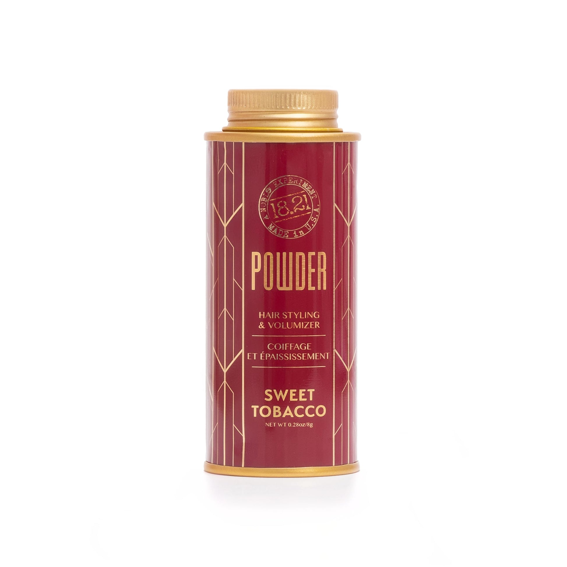 Sienna 18.21 Man Made Hair Styling Powder for Men, Adds Volume, Texture, and Absorbs Oil with a Matte Finish, Flexible Hold, and Bold Sweet Tobacco Scent