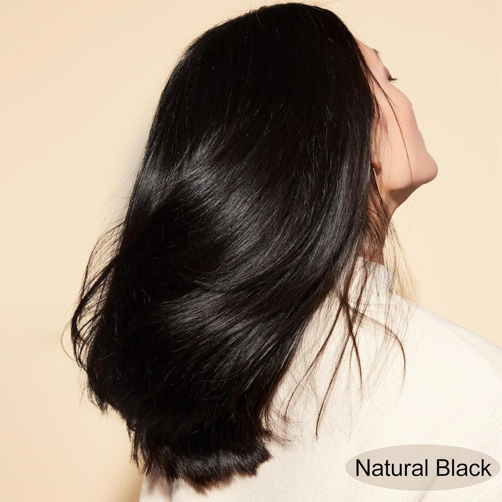 Bisque Black Long-Lasting & Natural Hair Color Shampoo - 3 in 1 for Gray Coverage, Instant Effect in Minutes for Men & Women, 16.9 Fl Oz