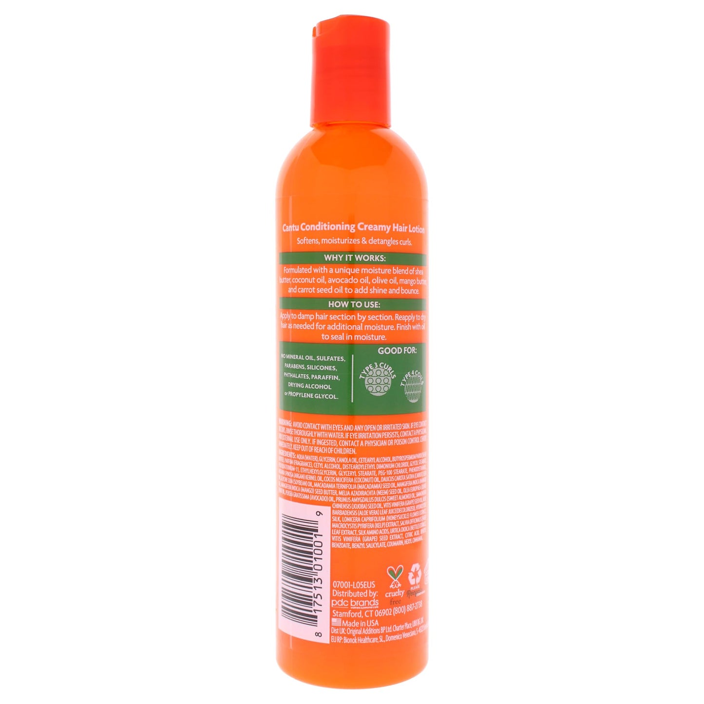 White Smoke Cantu Conditioning Creamy Hair Lotion with Shea Butter for Natural Hair, 12 fl oz