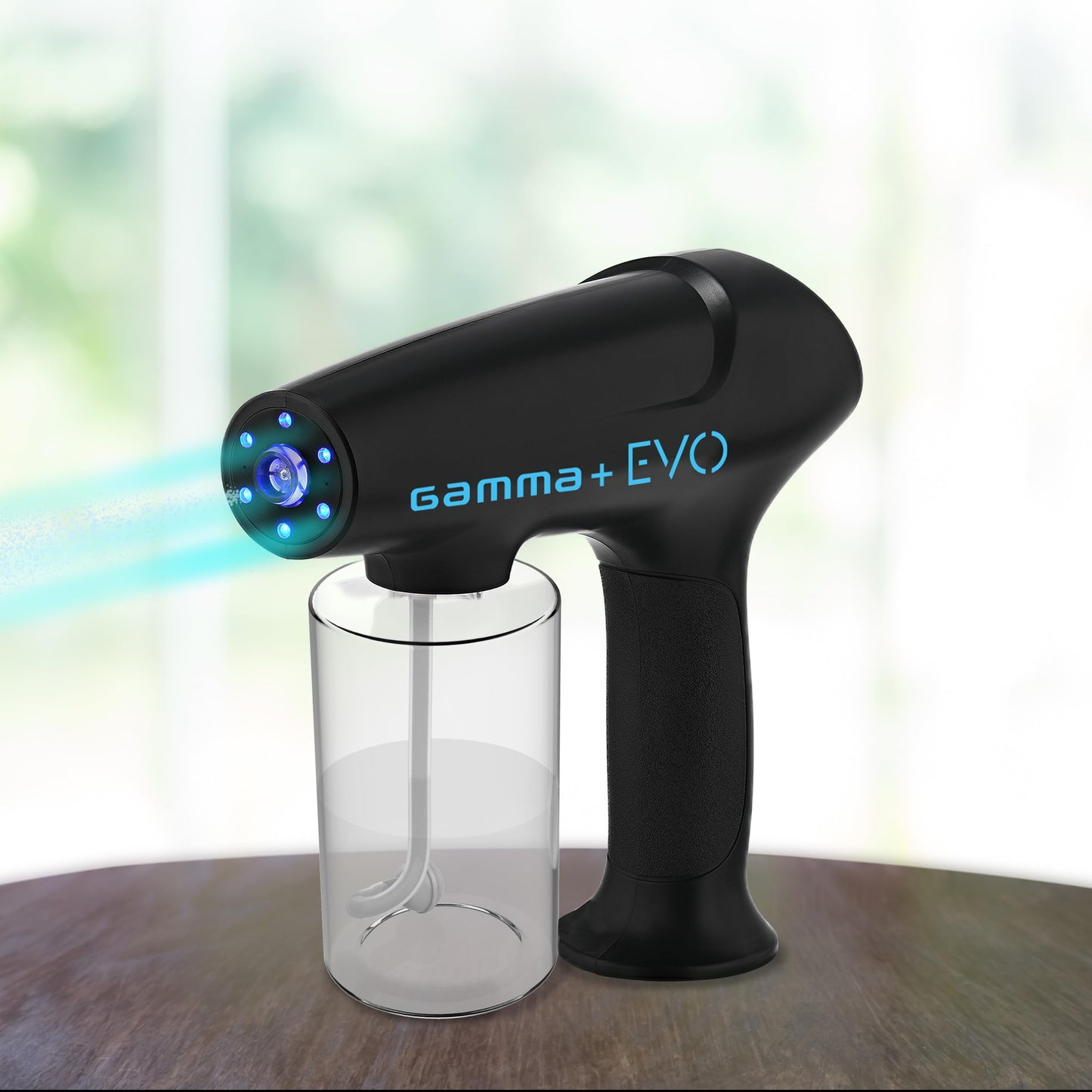 White Smoke GAMMA+ Evo Nano Mister Cordless Portable Water Sprayer, Disinfect Mist, USB-C Rechargeable for Barber, Salon, Home Use, Black