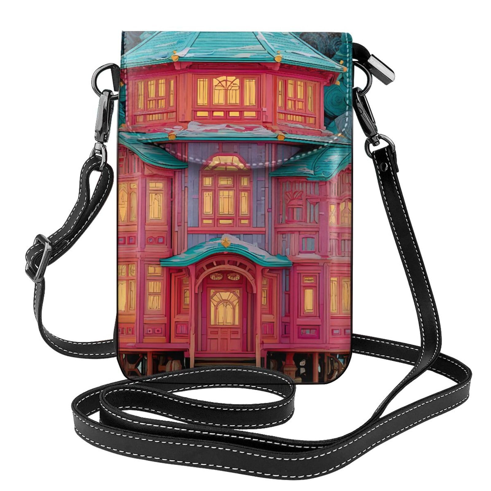 White Smoke Enchanted Alcove Small Cell Phone Purse Crossbody Compact Exquisite and Reliable for Daily Commuting and Travel