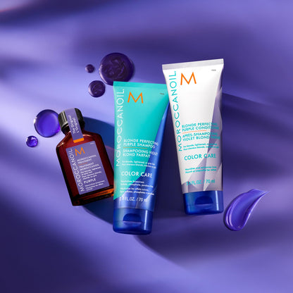 Dark Slate Blue Moroccanoil Blonde Perfecting Purple Conditioner, 2.4 Fl Oz