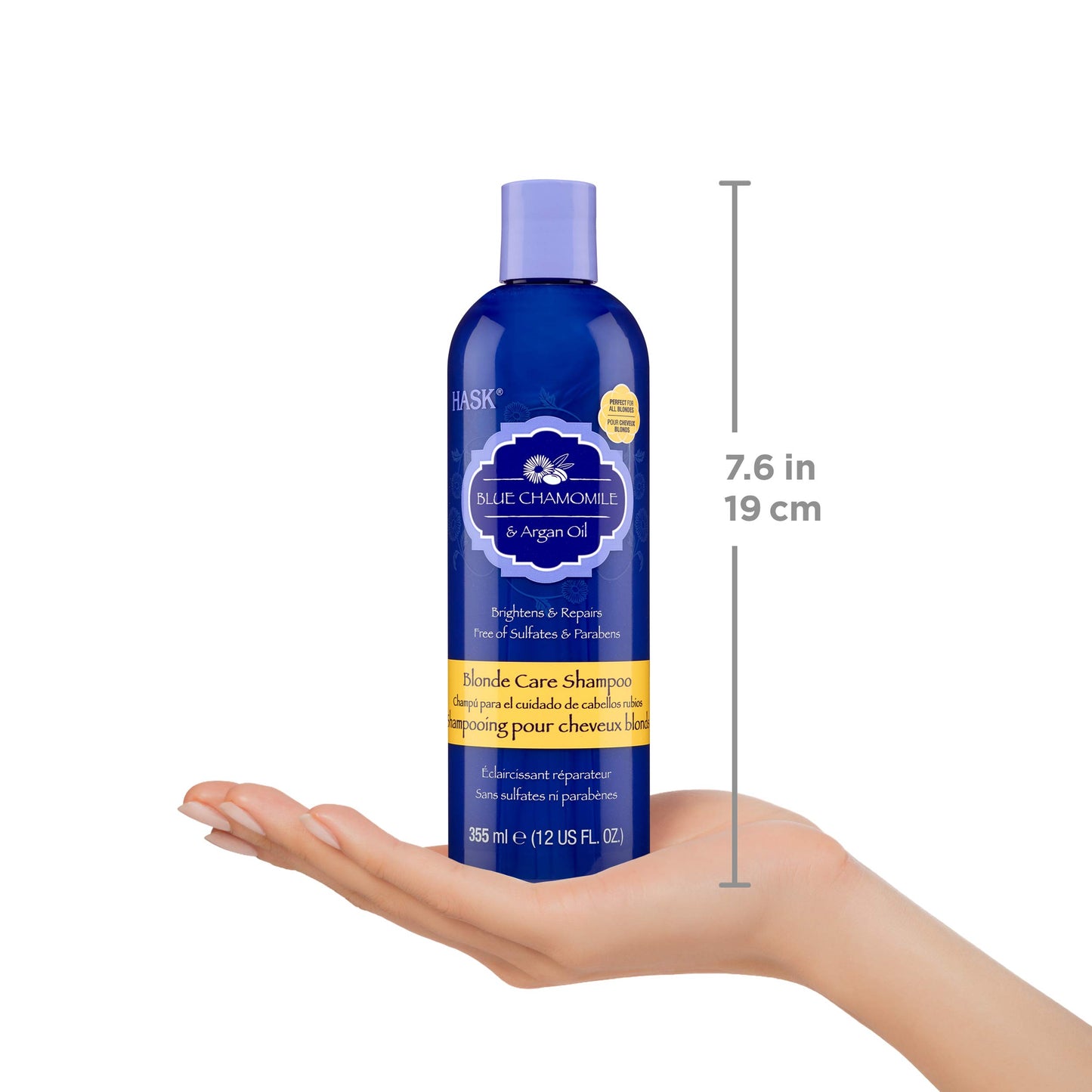 White Smoke Hask Chamomile & Argan Oil Blonde Care Shampoo, 12 Ounce
