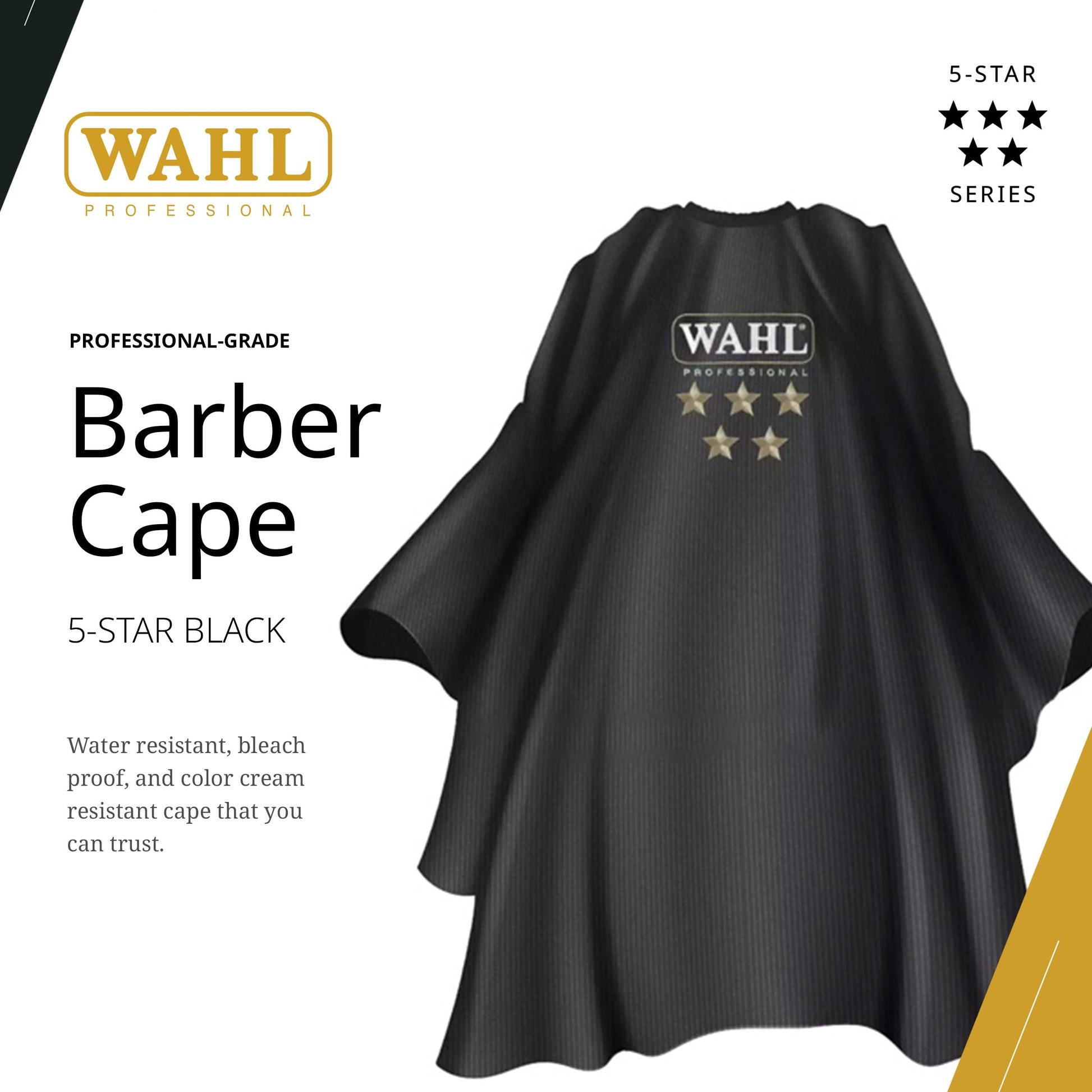 White Smoke Wahl Professional 5 Star Barber Cape Water Resistant Bleach Proof Static Free Polyester 54 X 63