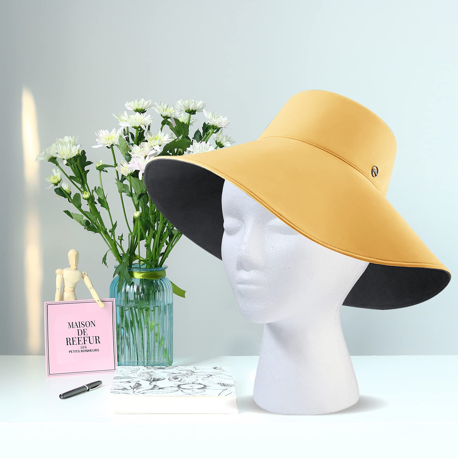 White Smoke BALABALA 3 Pack Foam Wig Head Stand, Female Styrofoam Mannequin Head with Long Neck for Wig Display, Hat Holder, Salon & Travel, White Foam Head Model