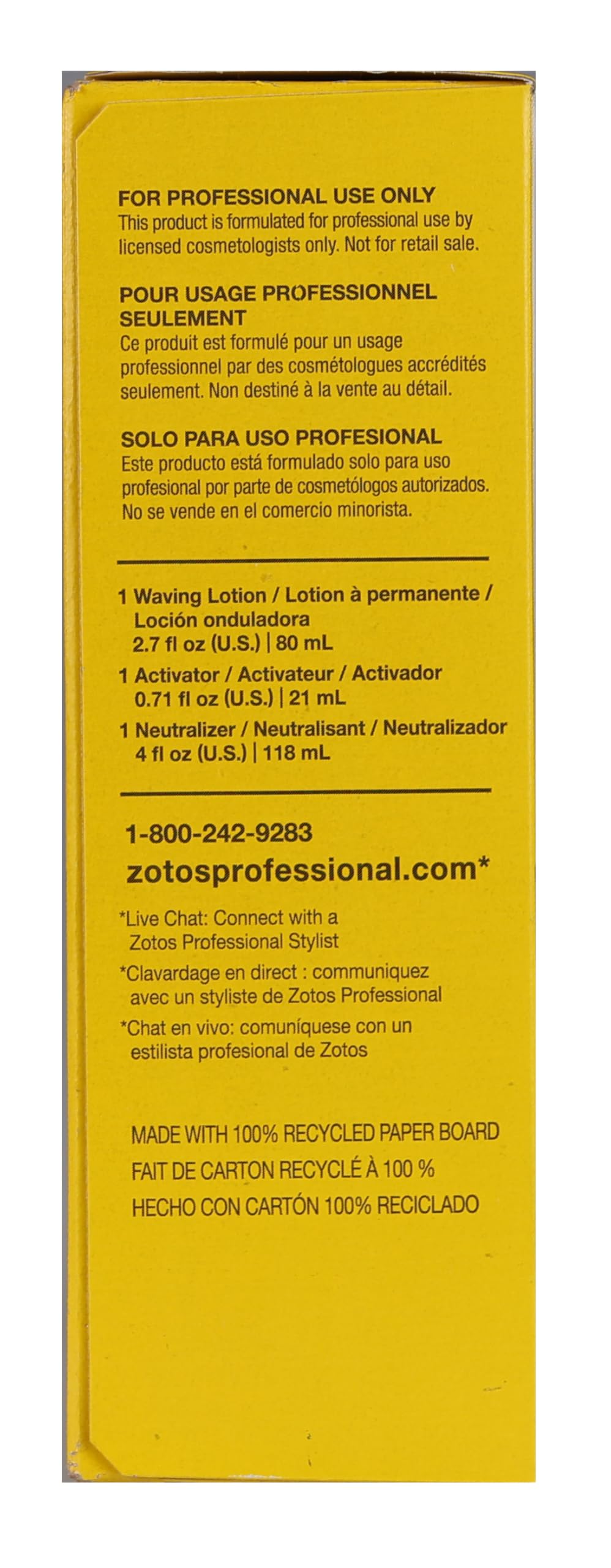 Goldenrod Zotos Professional Acclaim Acid Perm Regular 1 Application (Pack of 4)