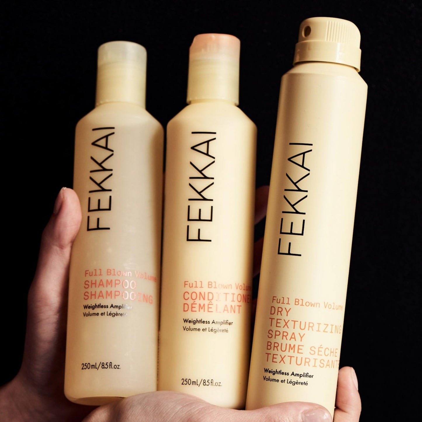 Black FEKKAI Full Blown Volume Conditioner - 1 Liter - Delivers 2X the Volume for Up to 8 Hours - Free of Sulfates, Parabens, Phthalates - Vegan, Cruelty-Free