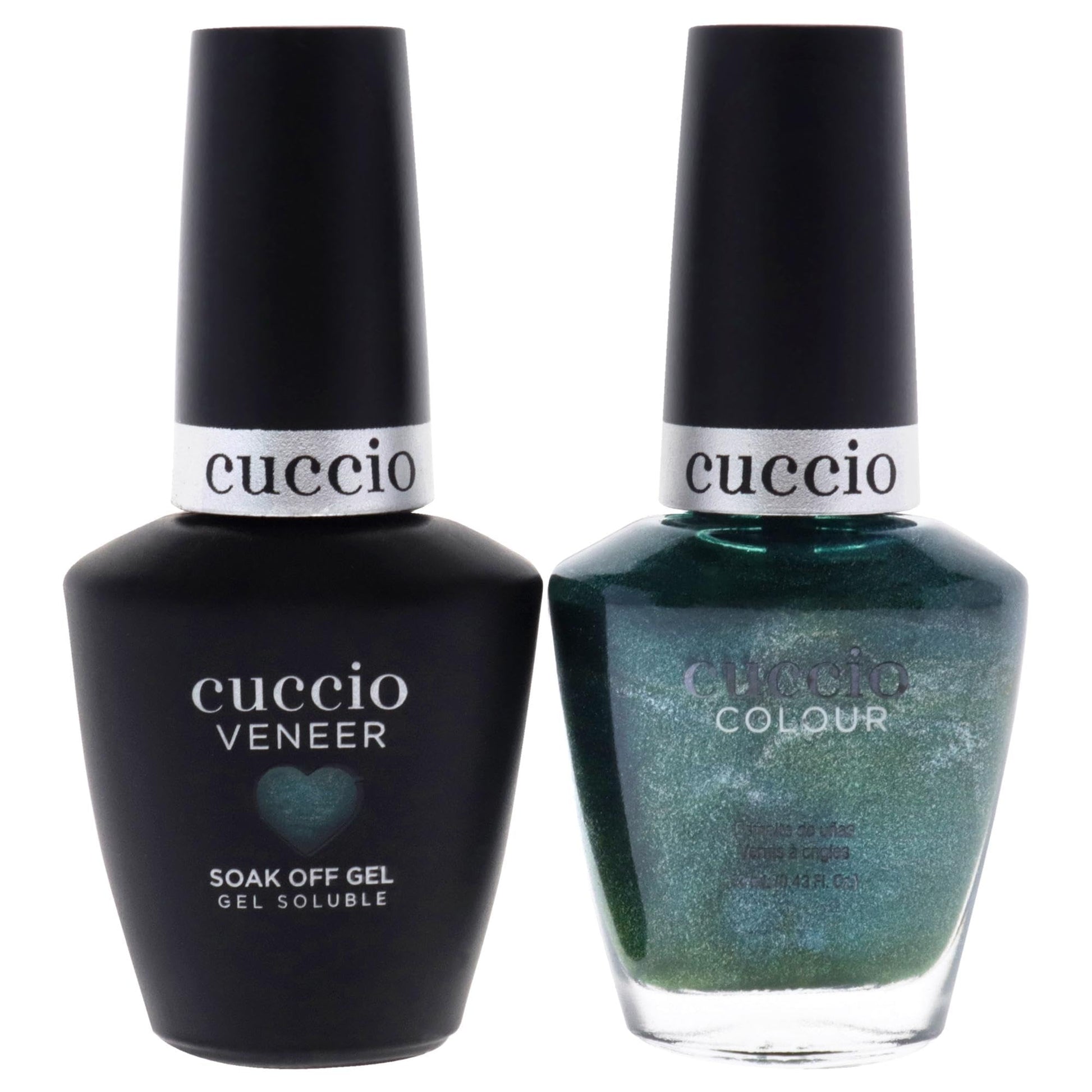 White Smoke Cuccio Naturale Match Makers Set - Dublin Emerald Isle 0.44oz Veneer Soak Of Gel Nail Polish, 0.43oz Colour Nail Polish Women 2 Pc