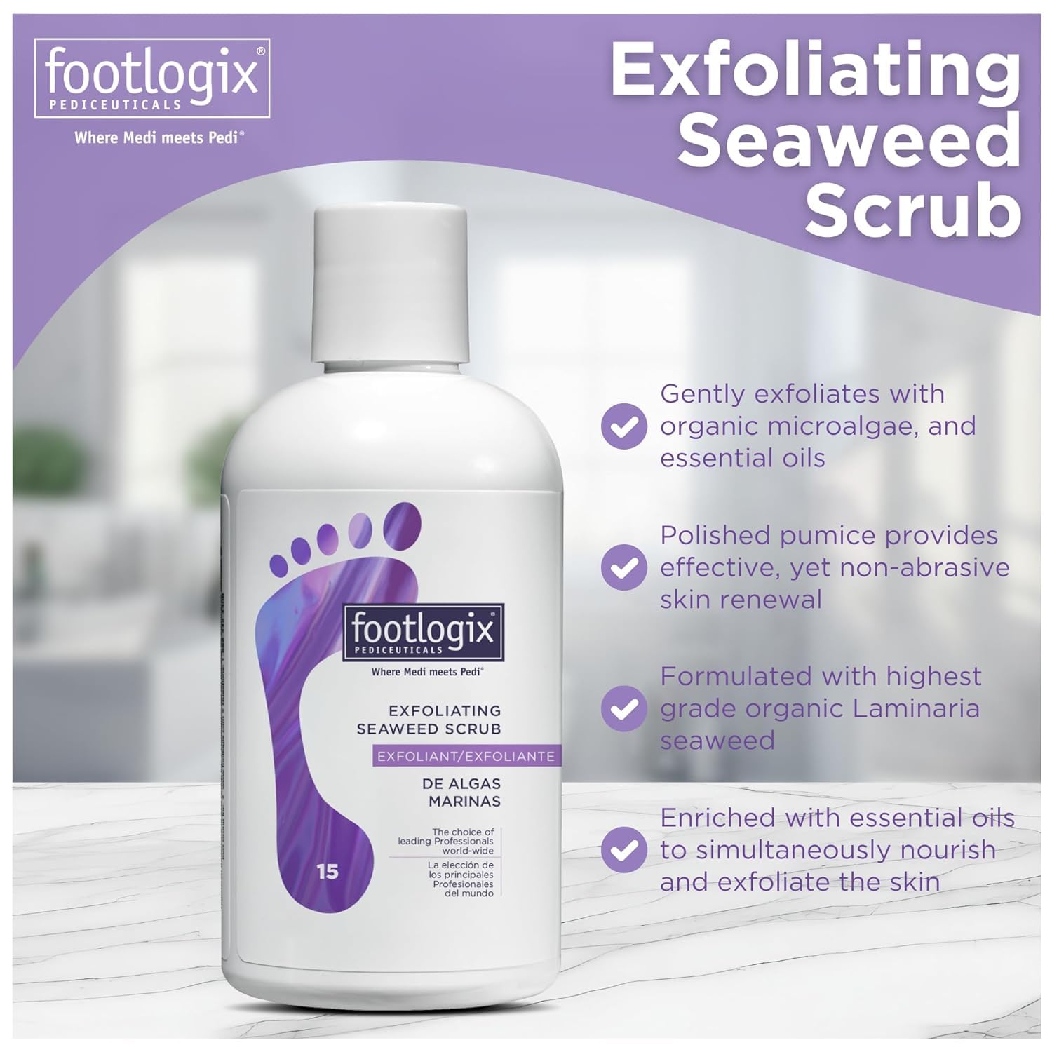 Lavender FOOTLOGIX Exfoliating Seaweed Scrub, 8.45 oz