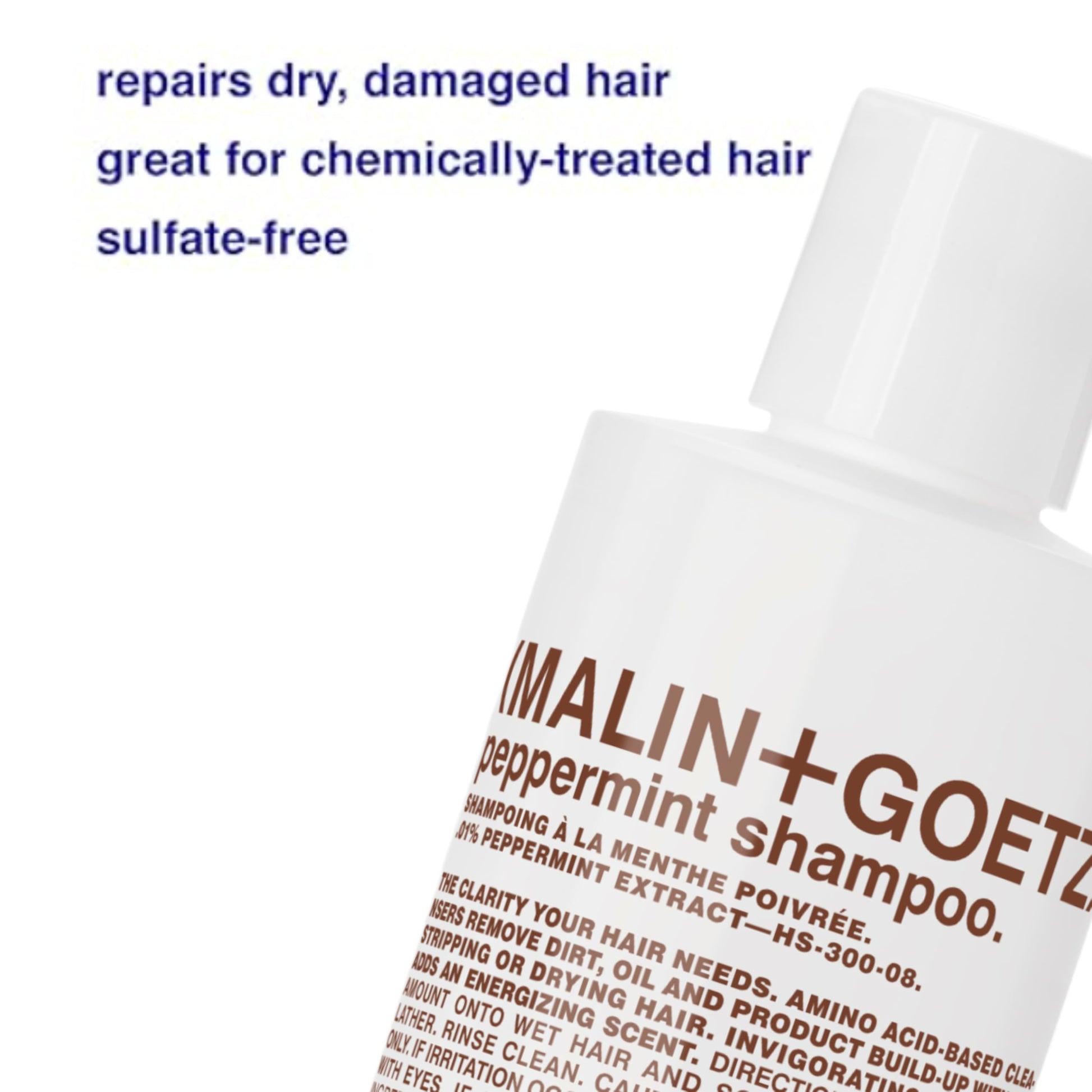 White Smoke MALIN+GOETZ Shampoo Clarifying Peppermint | Daily Cleanser with Amino Acids | Vegan, Sulfate-Free & Unisex (16 Fl Oz)
