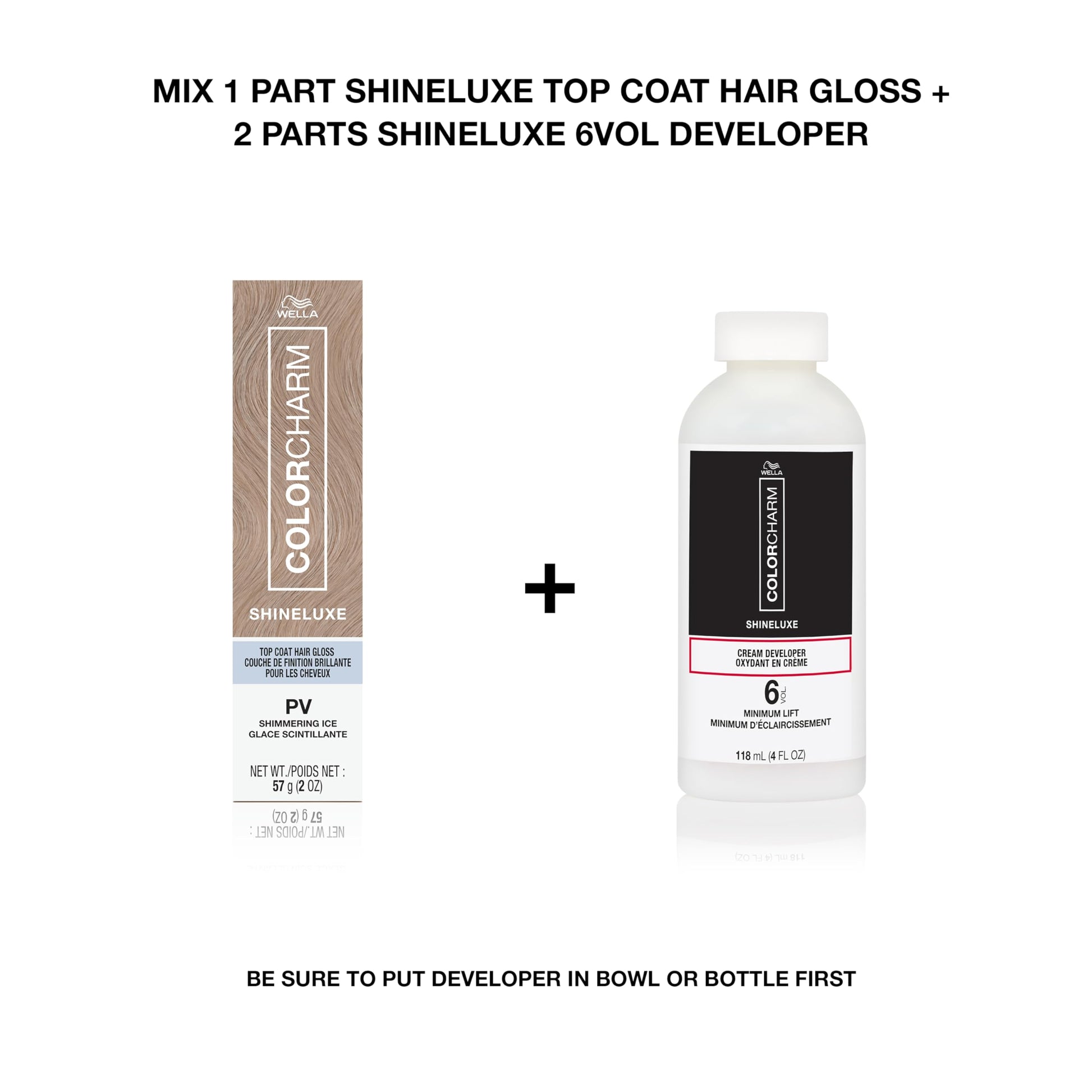 White Smoke COLORCHARM ShineLuxe Top Coat Hair Gloss | Clear Shine Booster | 2 oz.