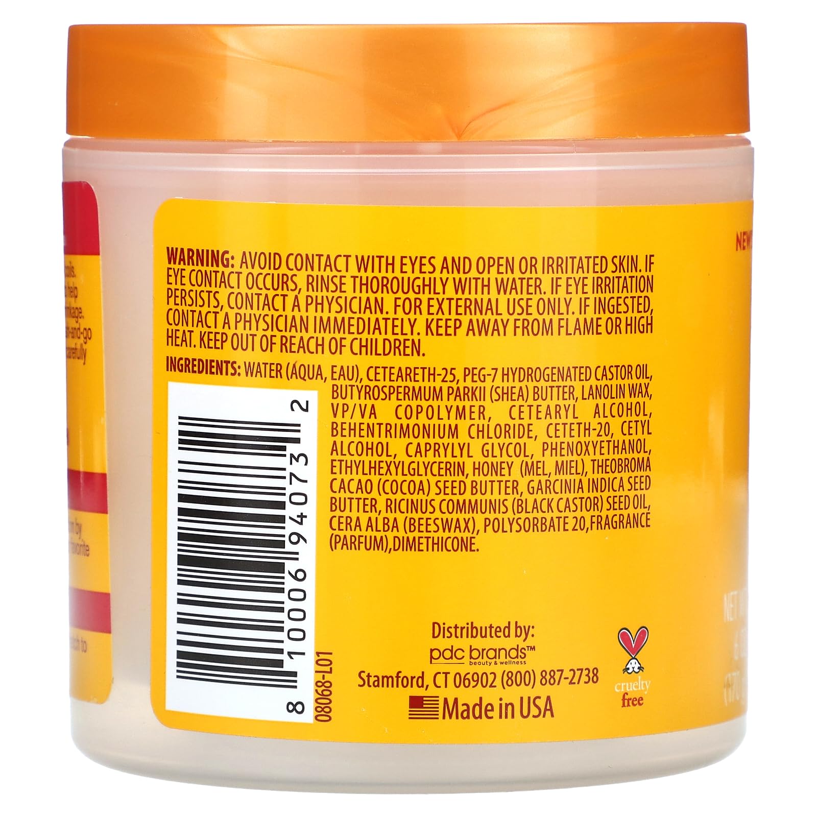 Goldenrod Cantu Jamaican Black Castrol Oil Curl Stretch Paste with Honey 6 oz